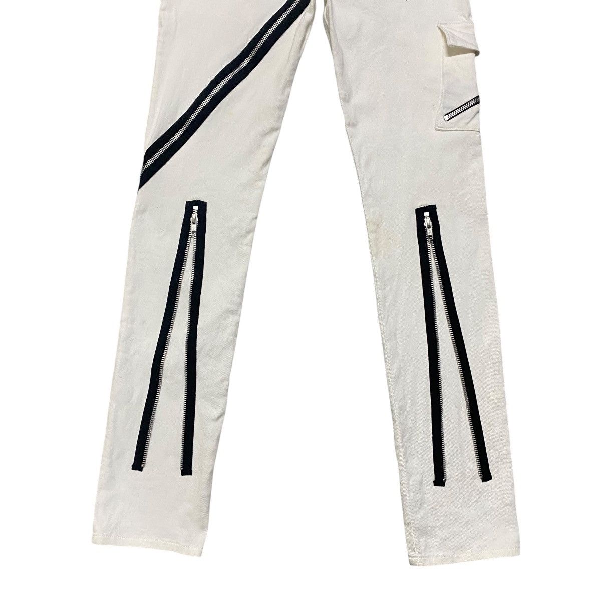 Mari's Rock Anarchy 666 White Denim Zipper Bondage Pants Undercover Size US 32 / EU 48 - 12 Thumbnail