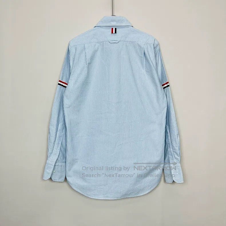 Thom Browne Thom Browne Blue Striped Shirt Size US XS / EU 42 / 0 - 2 Thumbnail