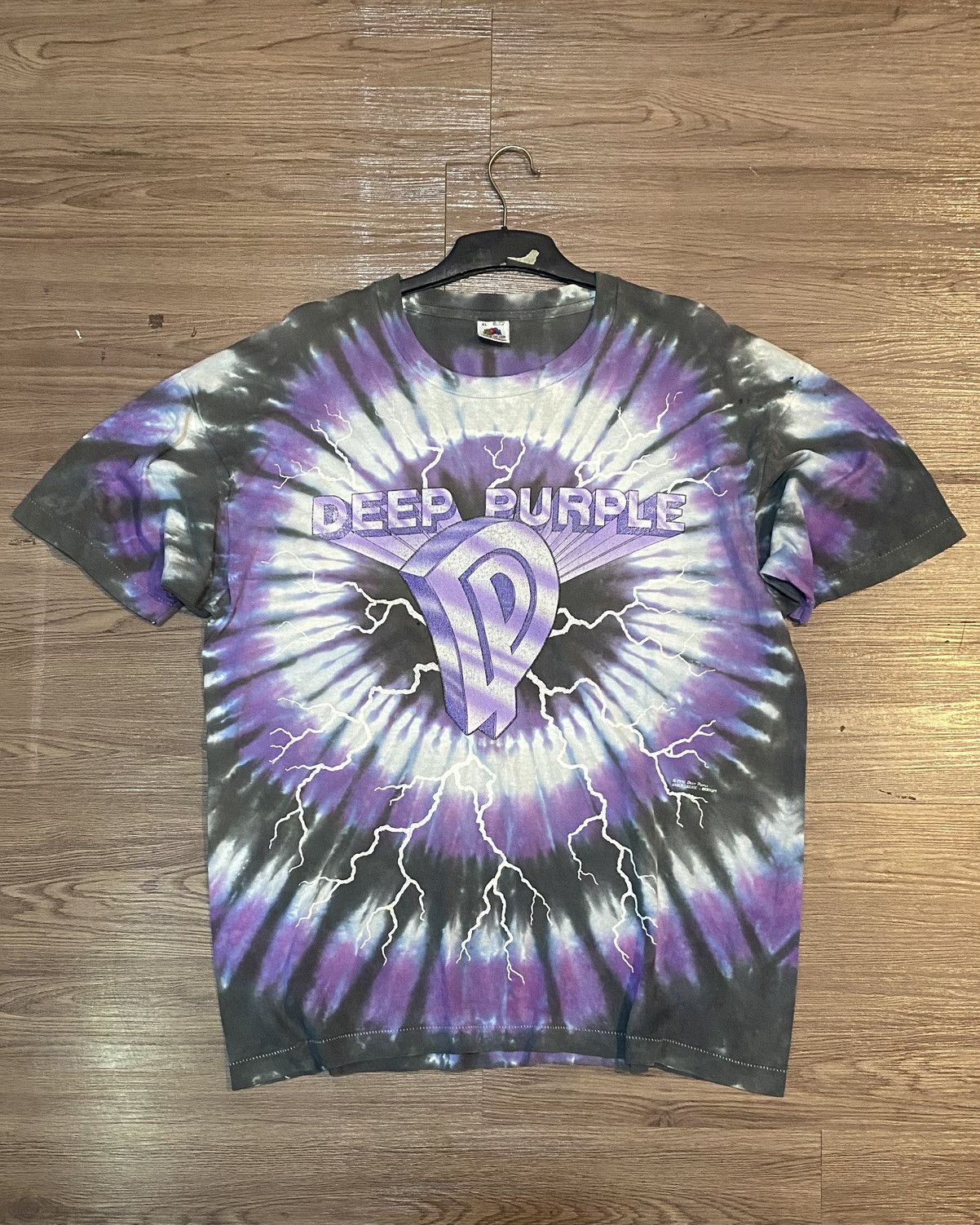 Fruit Of The Loom Tshirt Vintage Deep Purple 1991 Slaves And Masters Thunder Size US XL / EU 56 / 4 - 1 Thumbnail