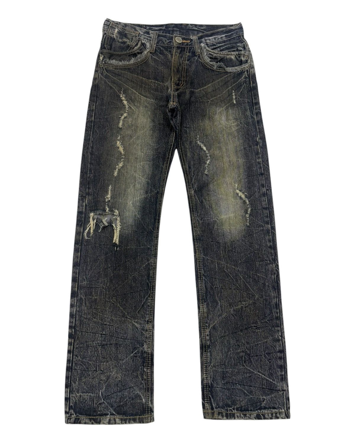 Hysteric Glamour × Tornado Mart RARE VINTAGE JAPANESE BACK & FORTH DISTRESSED DENIM JEANS Size US 32 / EU 48 - 5 Thumbnail