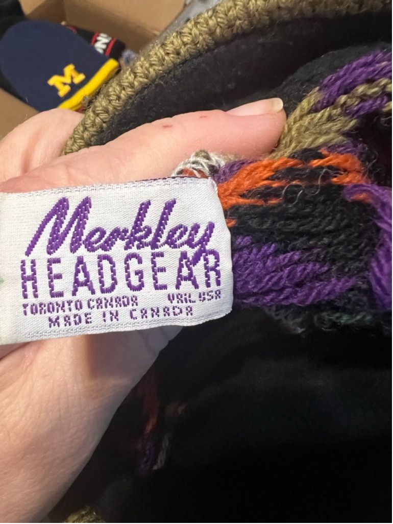 Other Women's Merkley HEADGEAR Purple Orange Green Knit Beanie Hat Size ONE SIZE - 5 Thumbnail