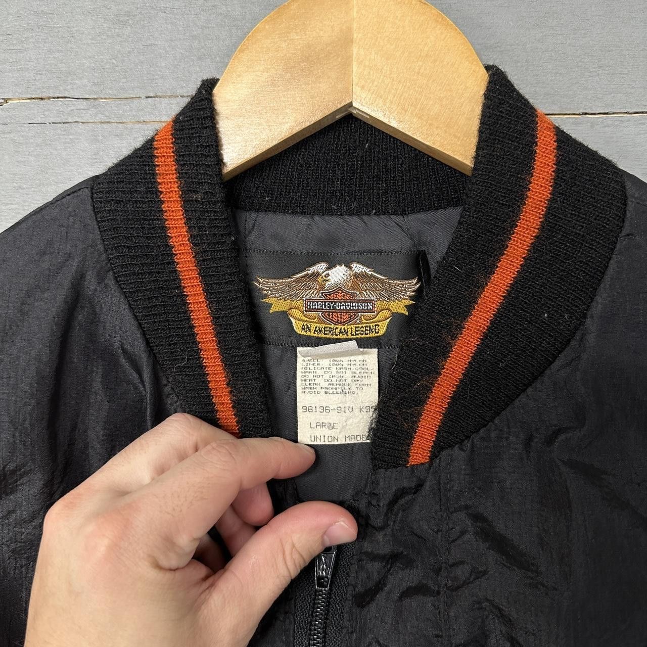 Harley Davidson × Vintage Vintage 90s Harley Davidson Zip Up Windbreaker Jacket Large Size US L / EU 52-54 / 3 - 6 Thumbnail