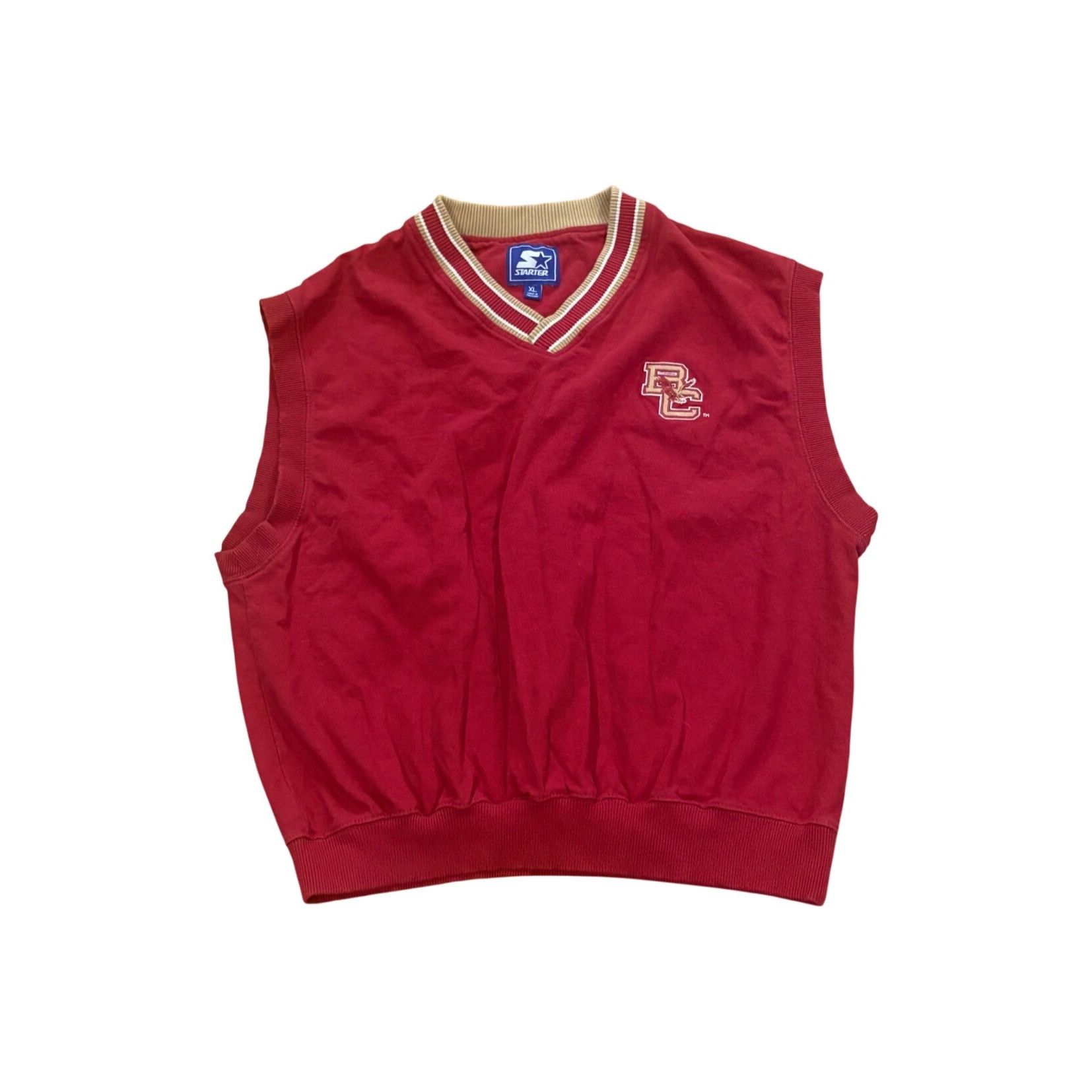 Starter Vintage 90s Starter Boston College Eagle Pullover Sweater Ve Size US XL / EU 56 / 4 - 1 Thumbnail