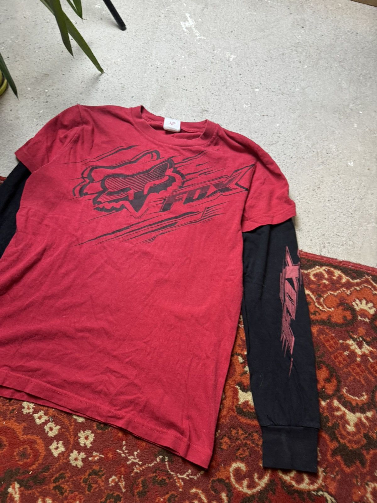 Fox Racing × Vintage Vintage Y2K Fox Racing Big Logo Fox Long Sleeve T Shirt Size US S / EU 44-46 / 1 - 2 Thumbnail