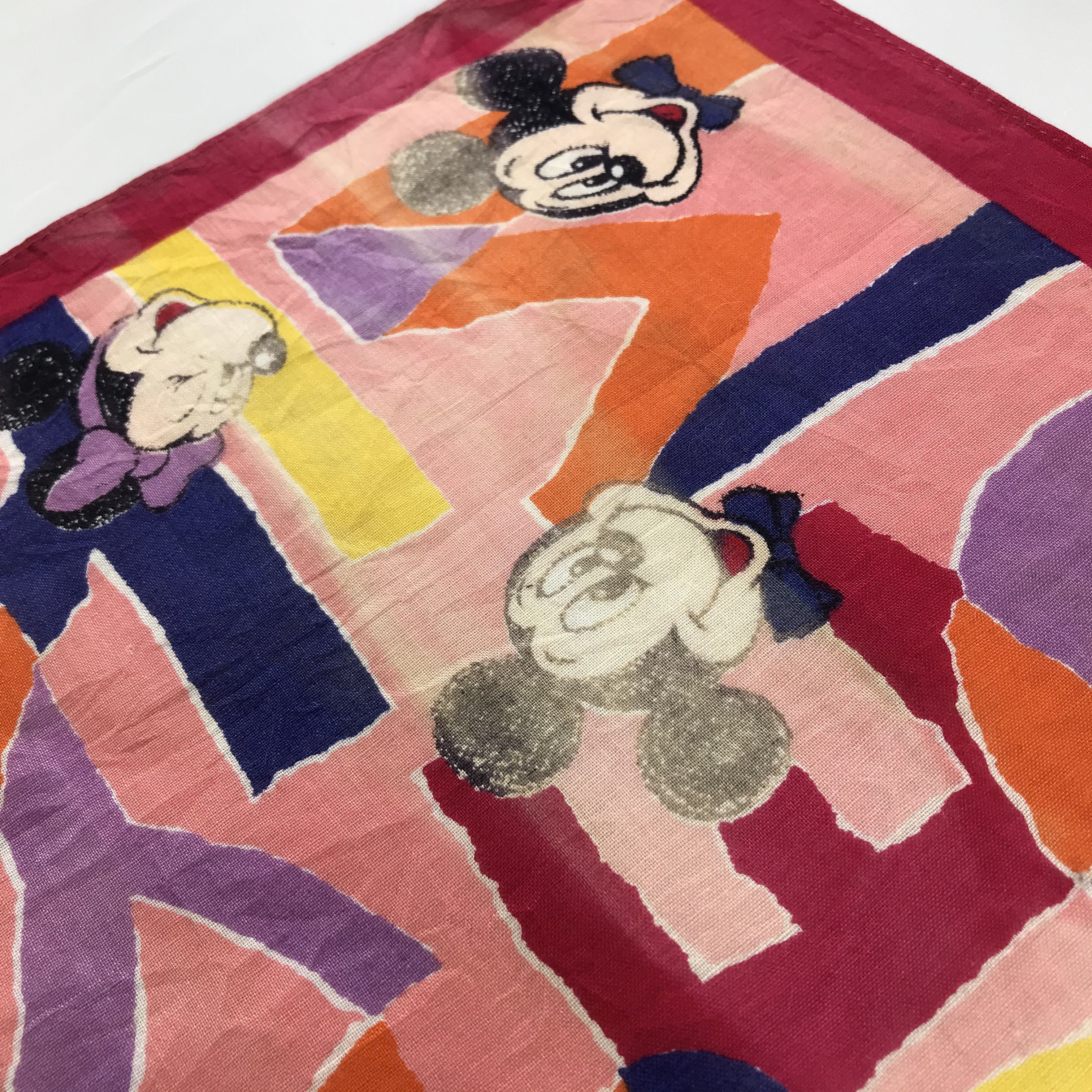 Disney × Vintage Disney Bandana / Handkerchief / Neckerchief - S1873 Size ONE SIZE - 4 Thumbnail