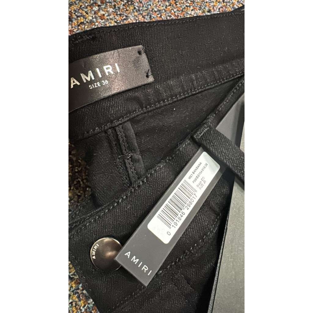 Amiri o1rshd1 MX1 Bandana Jeans in Black Size US 36 / EU 52 - 21 Thumbnail