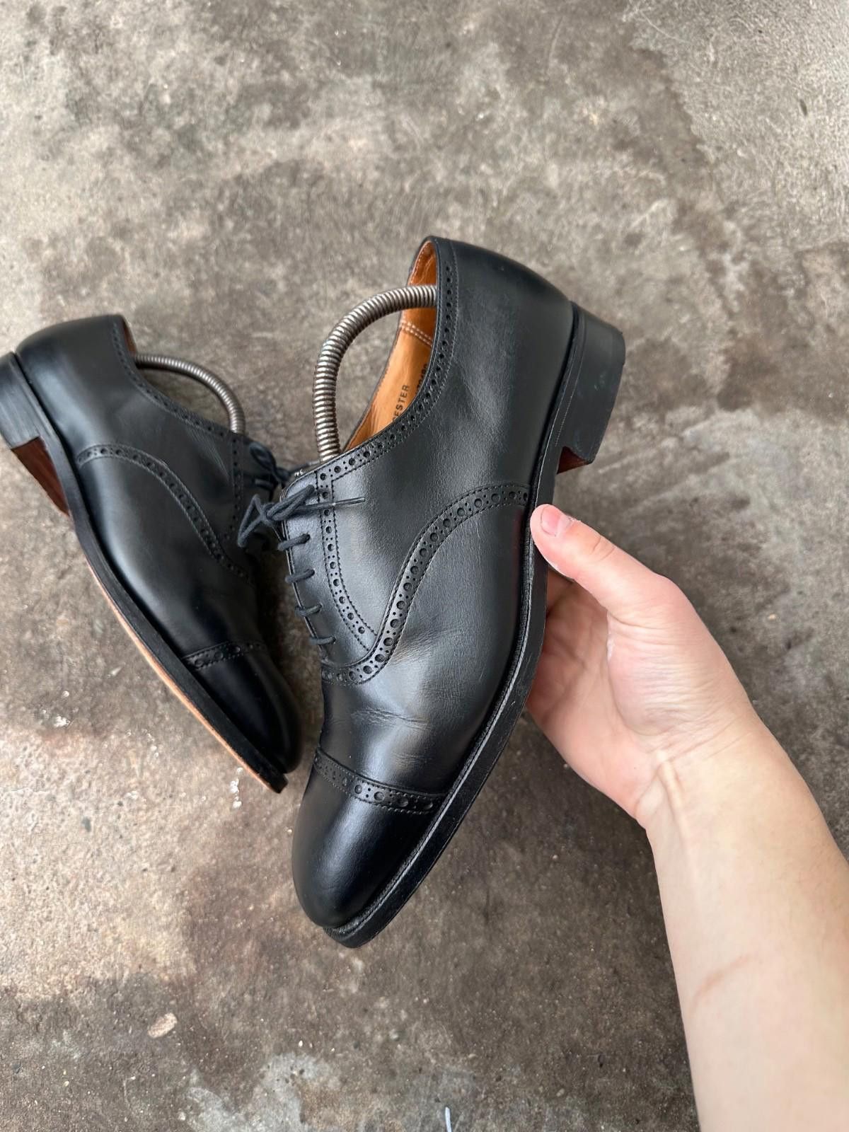 Crockett & Jones Crockett & Jones Leicester Black Leather Cap Toe Oxford UK 7 Size US 7 / EU 40 - 2 Thumbnail