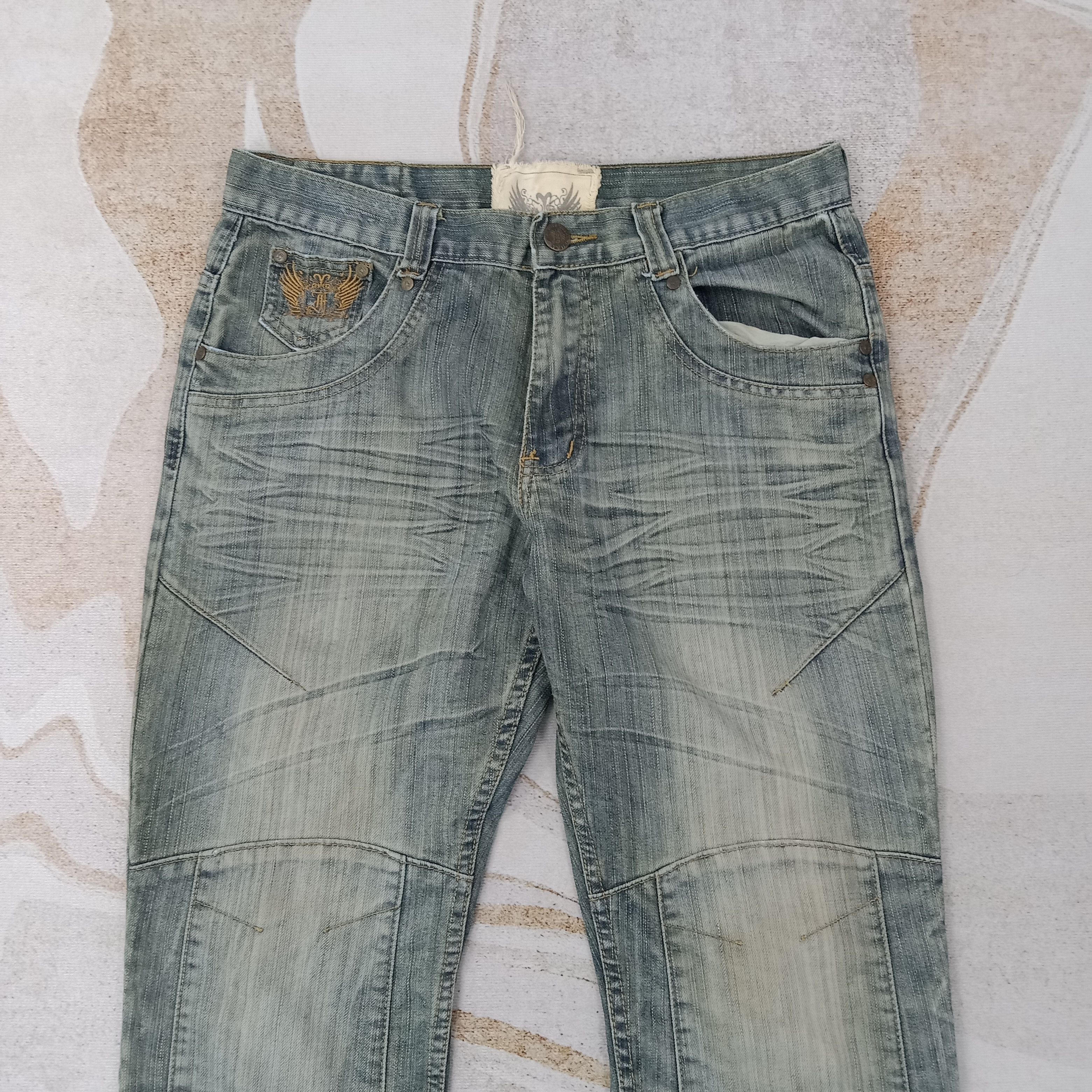 FUSAI F.U.S.AI Focus USA Bikers Double Knee Denim Jeans C258N25 Size US 32 / EU 48 - 6 Thumbnail
