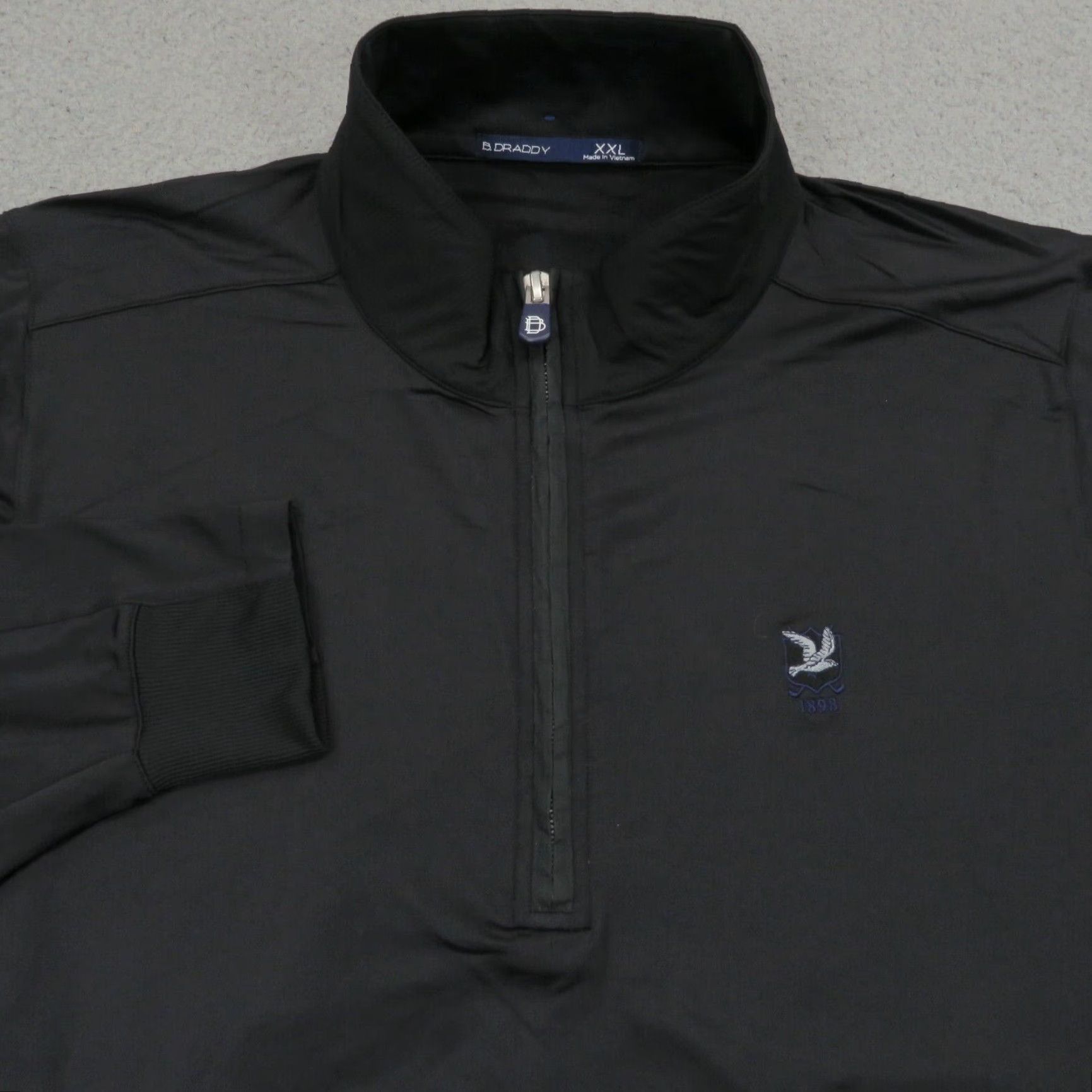 Vintage B Draddy Sweater Mens XXL Black 1/4 Zip Pullover Nylon Golf Stretch Size US XXL / EU 58 / 5 - 3 Thumbnail