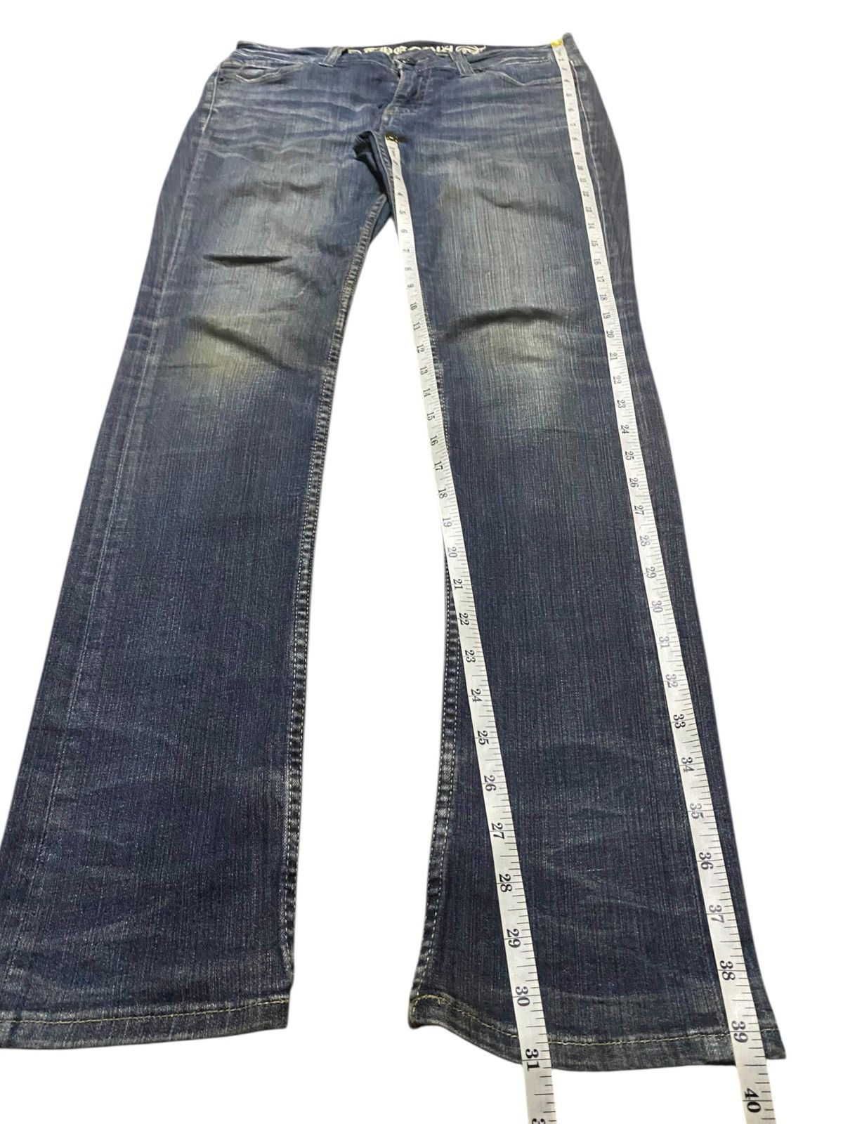 Japanese Brand Vintage Japanese Brand Theoria Embroidery Skinny Fit Jeans Size US 30 / EU 46 - 14 Thumbnail