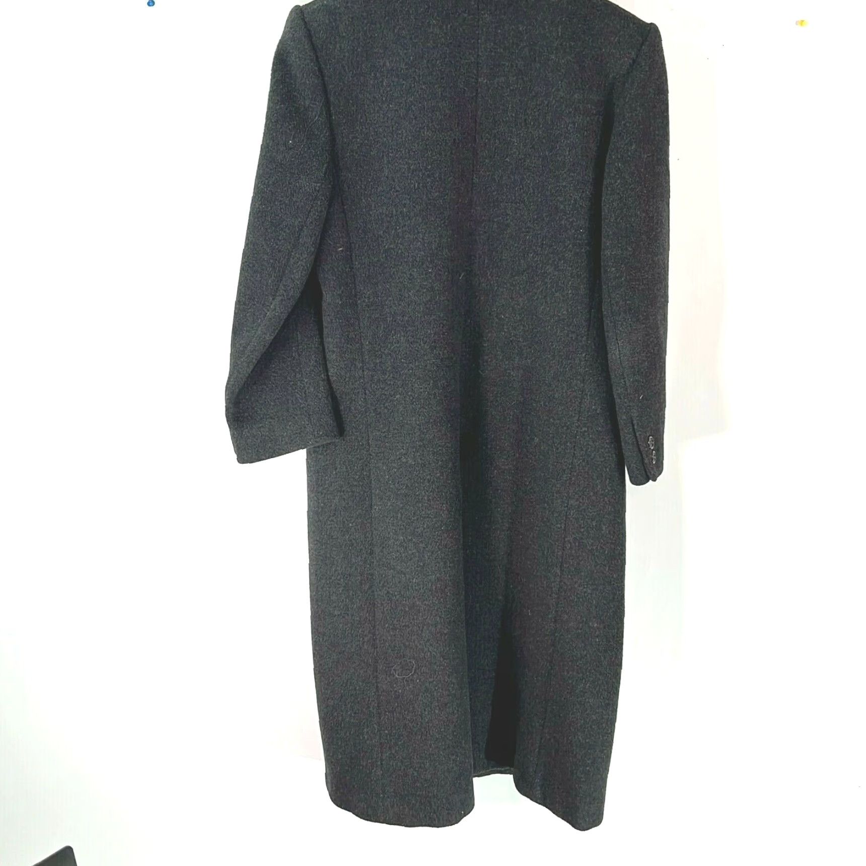 Vintage Mark Shale Women's Trench Coat Jacket Size 12 Gray Wool Long Sleeve Casual Classic Size XL / US 12-14 / IT 48-50 - 2 Thumbnail
