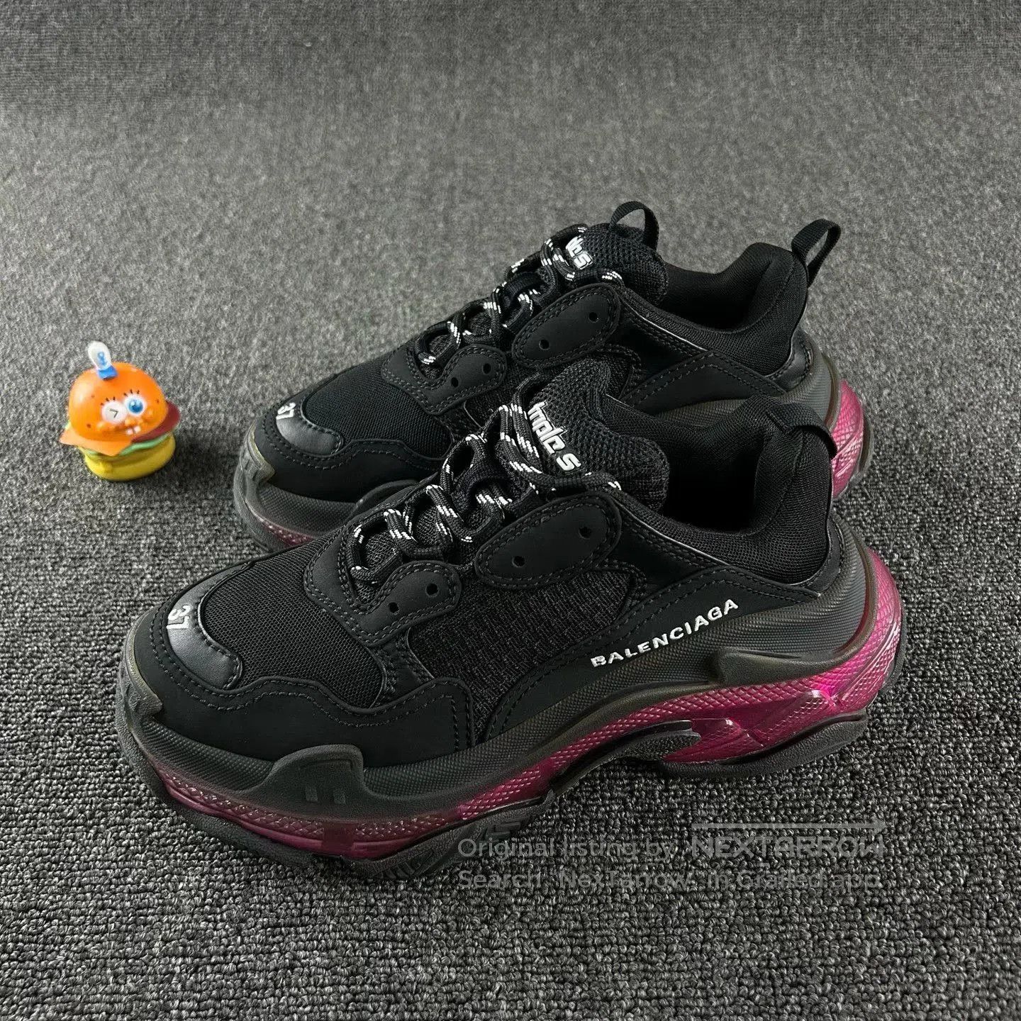 Balenciaga Balenciaga Triple S Sneakers in Black and Pink. Size US 7 / IT 37 - 1 Thumbnail