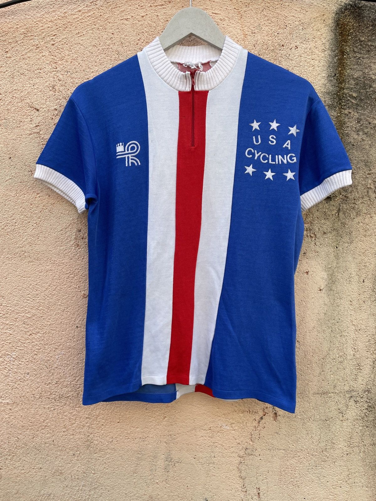 USA Olympics Vintage Jersey Cycling Olympic USA 70s France Made Size US M / EU 48-50 / 2 - 1 Thumbnail