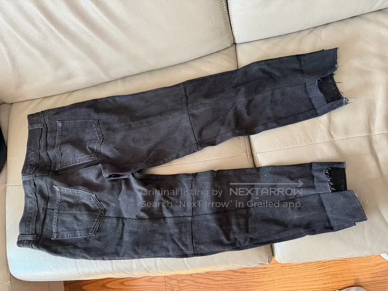 Vetements Vetements size M Patchwork denim pants washed black Size US 27 - 2 Thumbnail
