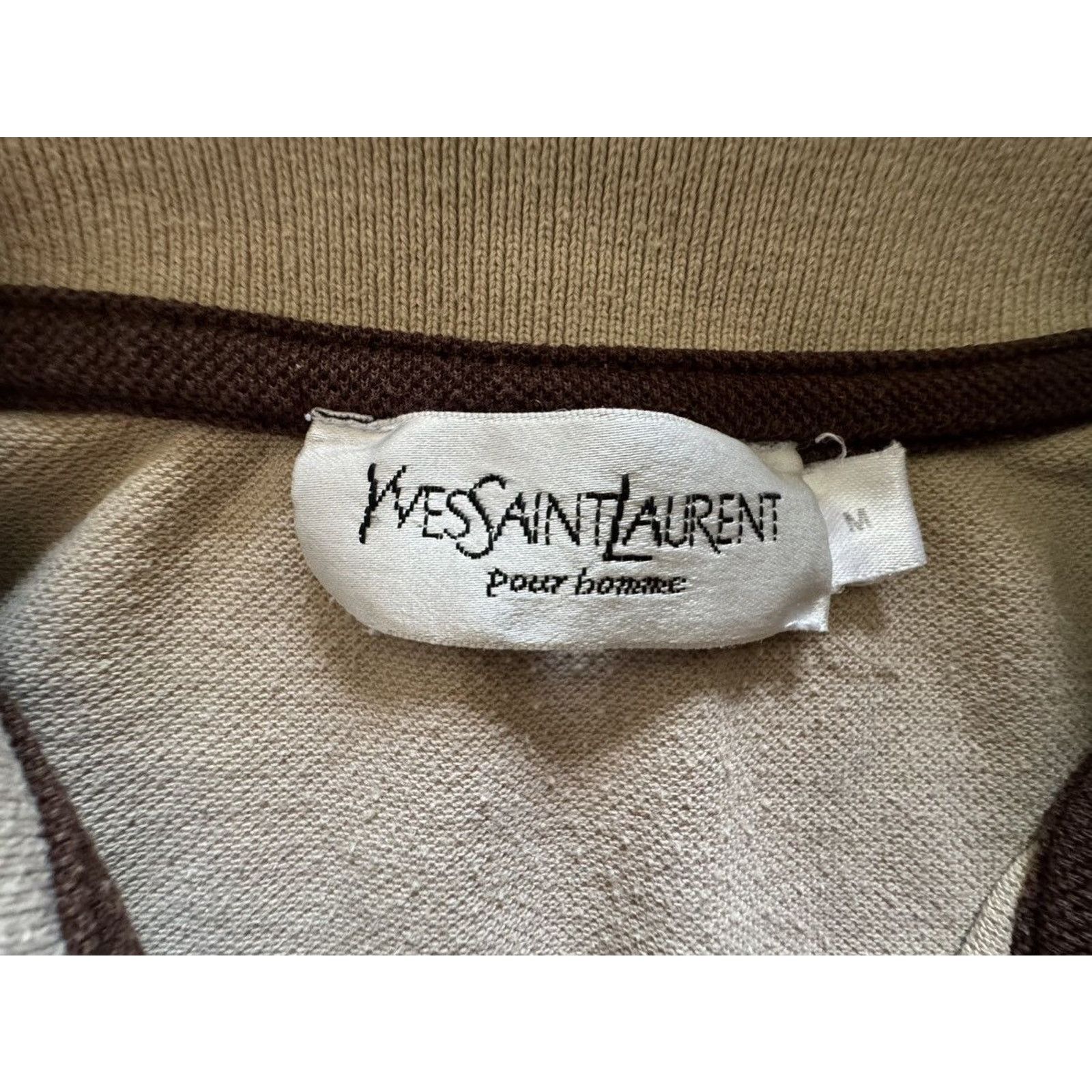Saint Laurent Paris Vintage Yves Saint Laurent Mini Logo Polo t-shirt Size US M / EU 48-50 / 2 - 2 Thumbnail