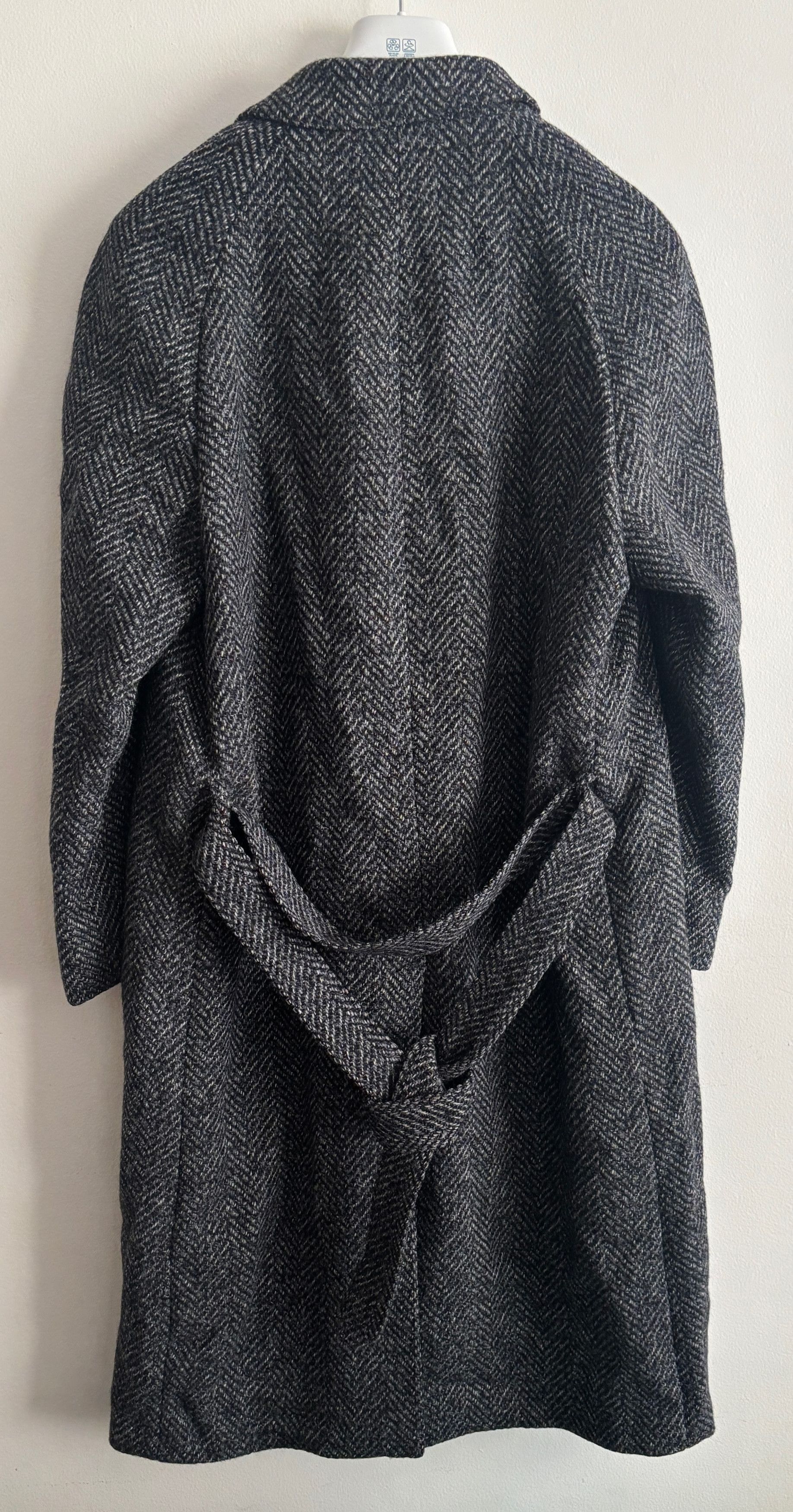 Vintage Haute Rive Paris Herringbone Belted Balmacaan Overcoat Size US M / EU 48-50 / 2 - 13 Thumbnail