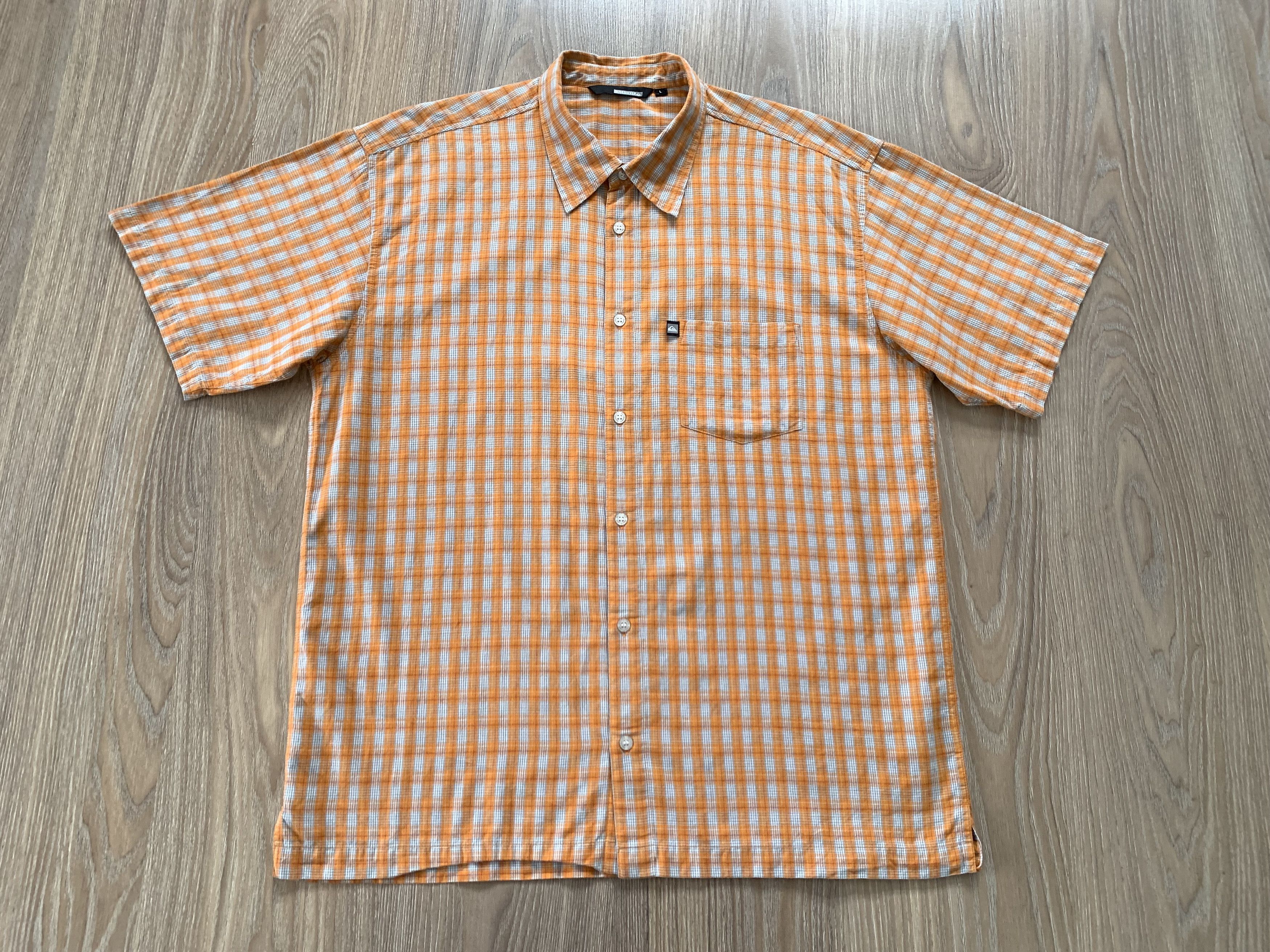 Quicksilver Vintage Quicksilver Plaid Orange Trekking Button Up Shirt Size US L / EU 52-54 / 3 - 2 Thumbnail