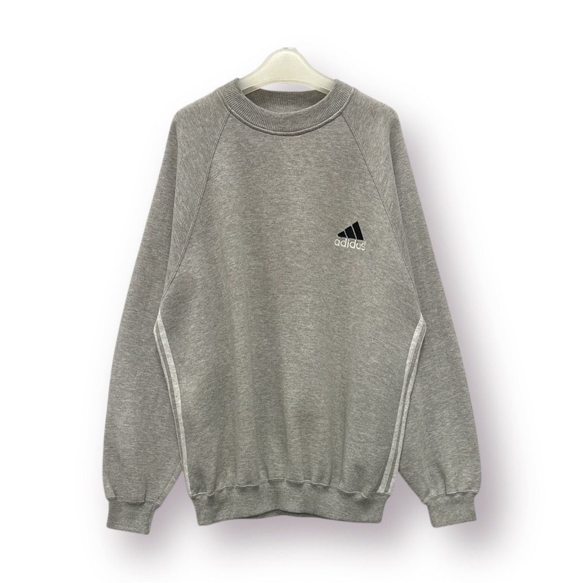 Adidas 🔥 Vtg 90's Adidas Three Stripes Roundneck Sweatshirt - L Size US L / EU 52-54 / 3 - 1 Thumbnail