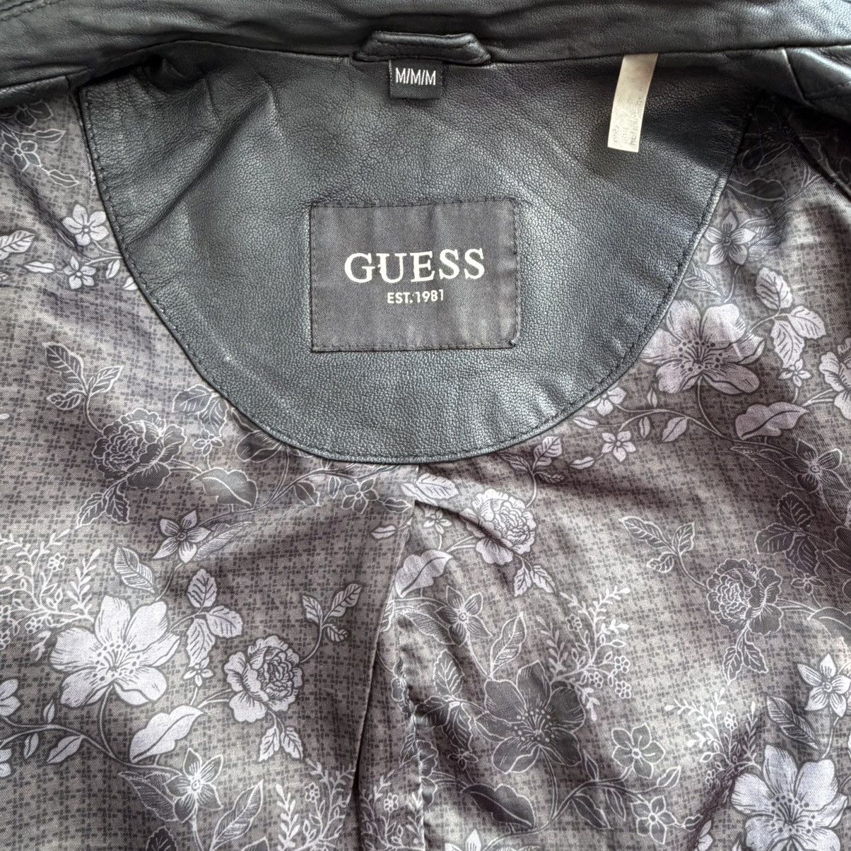 Guess GUESS 100% Genuine Leather Moto Jacket Women’s Medium Black Size US M / EU 48-50 / 2 - 4 Thumbnail