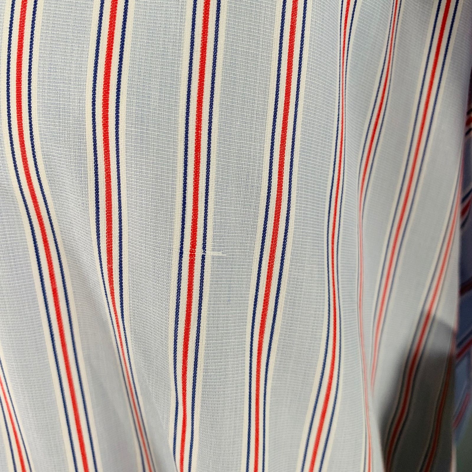 Turnbull & Asser Size L Blue Navy Red Stripe Cotton Long Sleeve Shirt Size US L / EU 52-54 / 3 - 7 Thumbnail