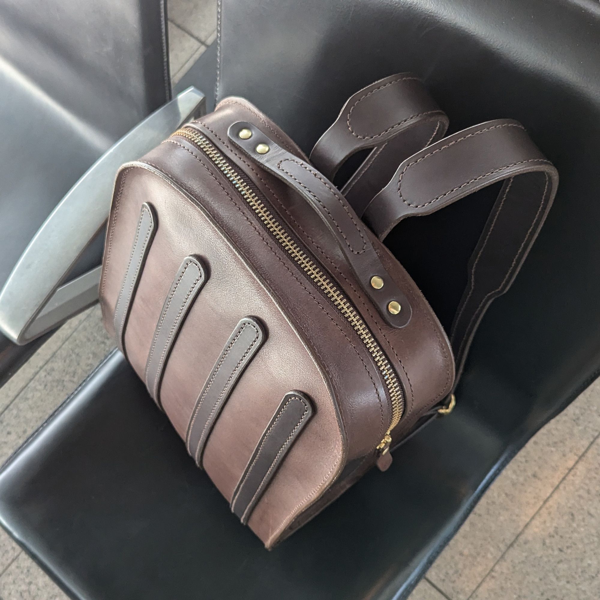 Handmade Leather Backpack | Rucksack | Handmade in Ireland Size ONE SIZE - 7 Thumbnail