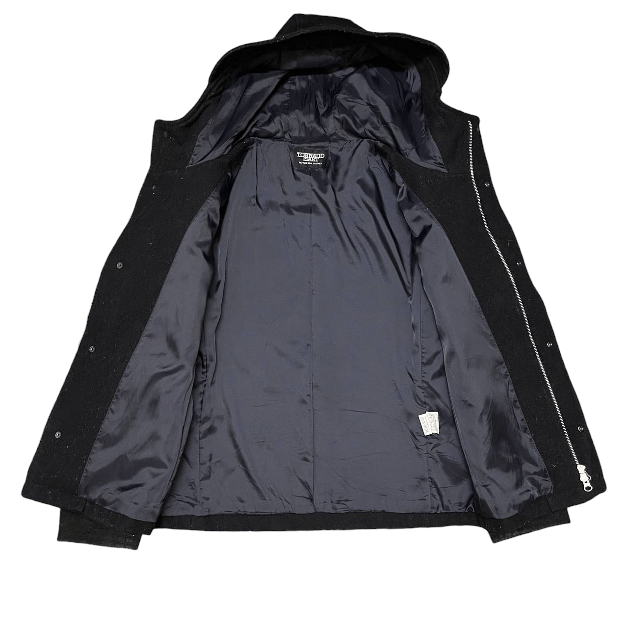 Tornado Mart Tornado Mart Wool Hooded Coat Size US M / EU 48-50 / 2 - 7 Thumbnail