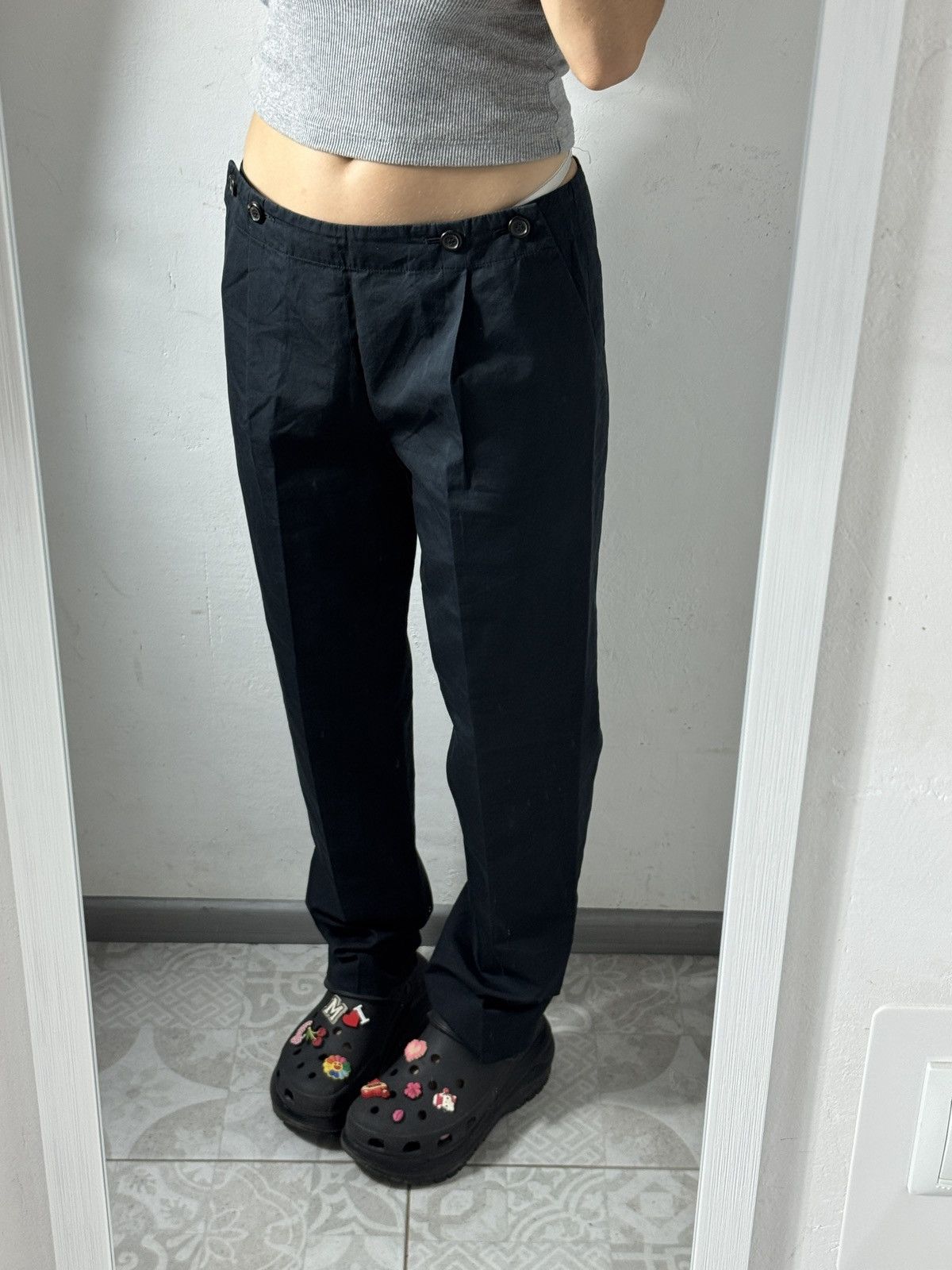 Yves Saint Laurent VINTAGE YVES SAINT LAURENT RIVE GAUSHE CLASSIC PANTS Size 28" / US 6 / IT 42 - 2 Thumbnail