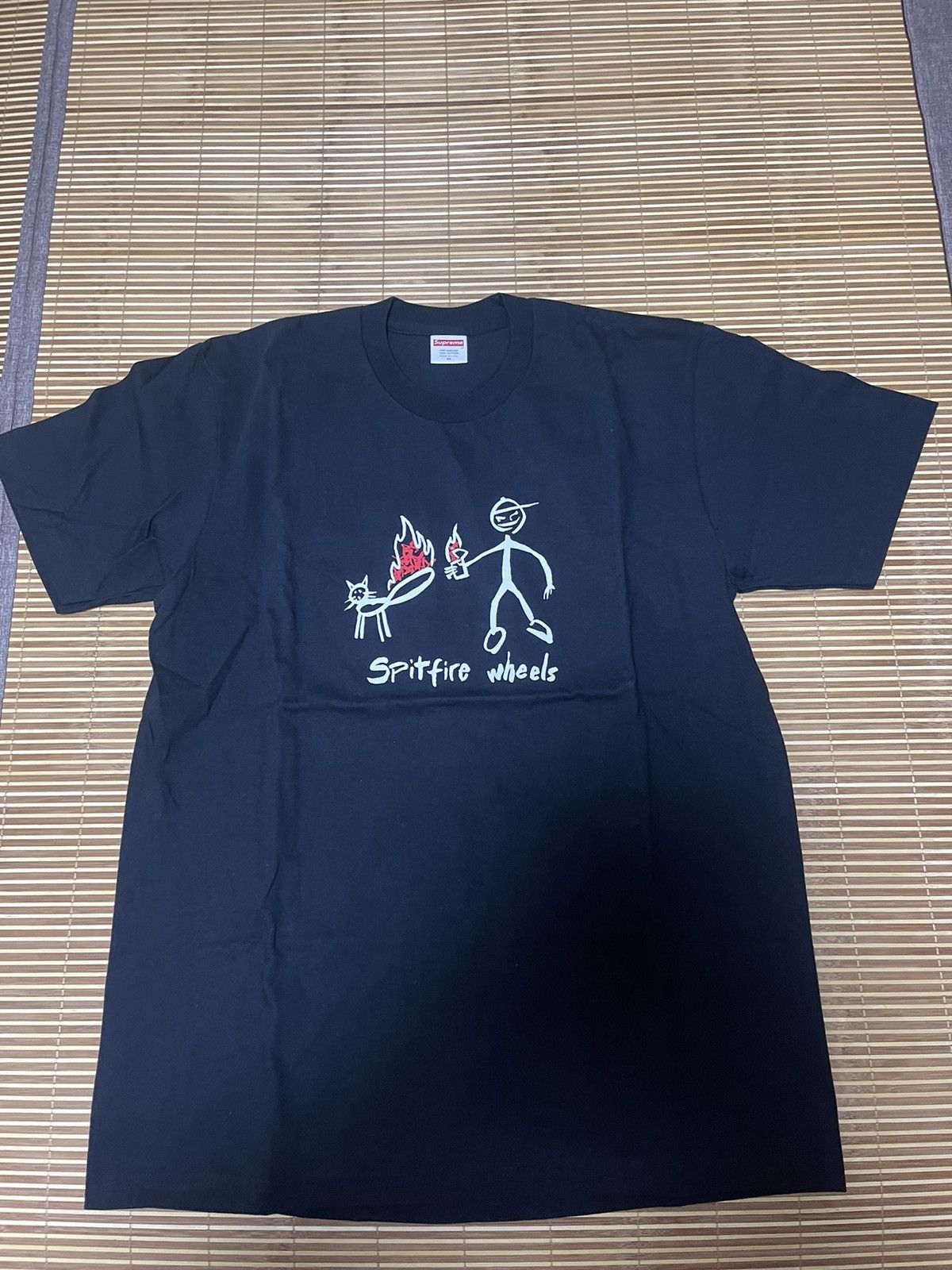 Supreme Supreme spitfire cat tee black new Grailed