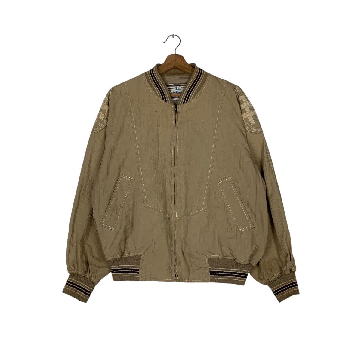 Japanese Brand SCOOP COLLECTION Brown Bomber Jacket #1318-C59 Size US M / EU 48-50 / 2 - 1 Thumbnail