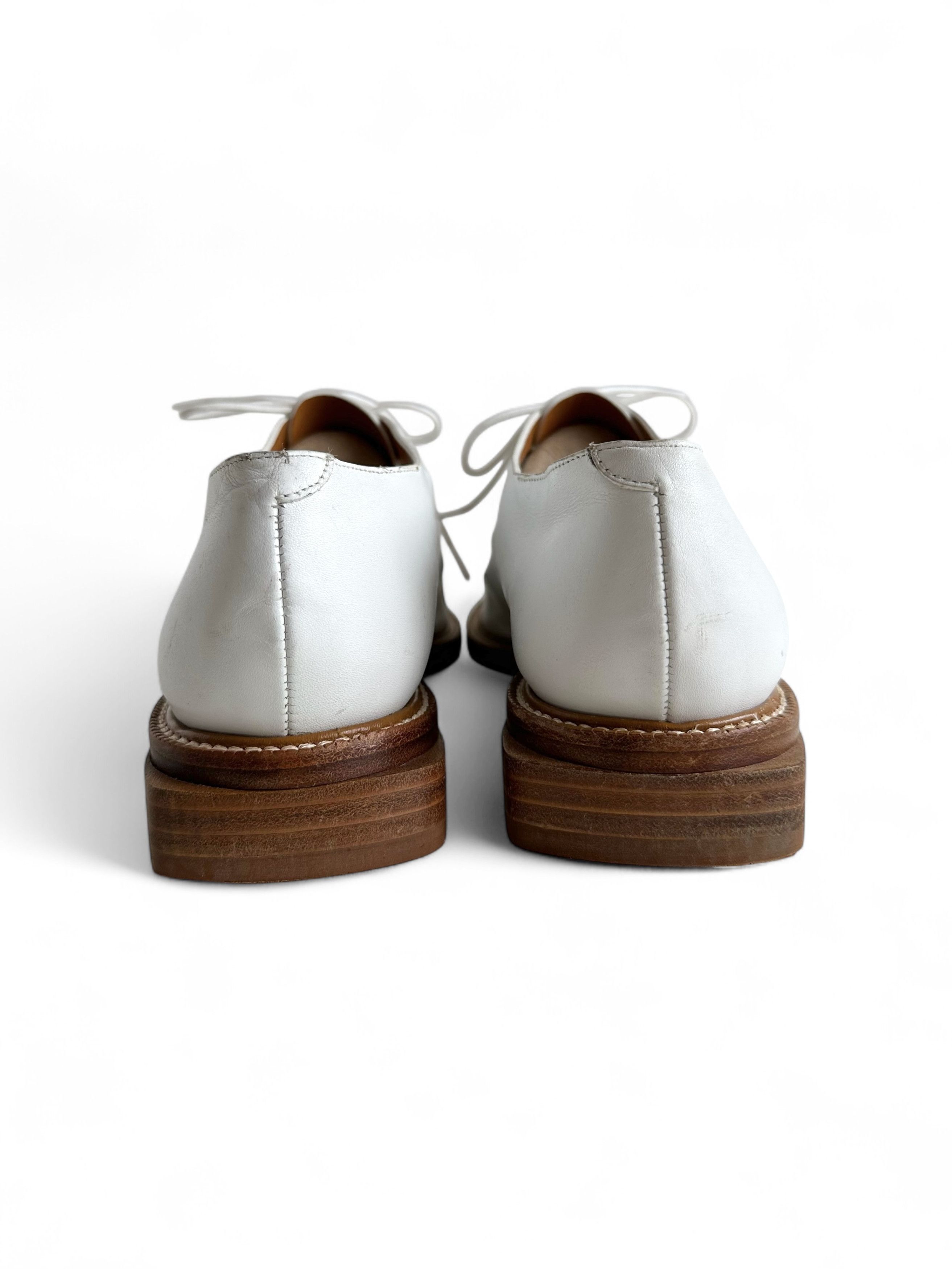 Robert Clergerie Clergerie Raphael Derby Blanc White Leather Oxfords Size US 11.5 / IT 41.5 - 6 Thumbnail