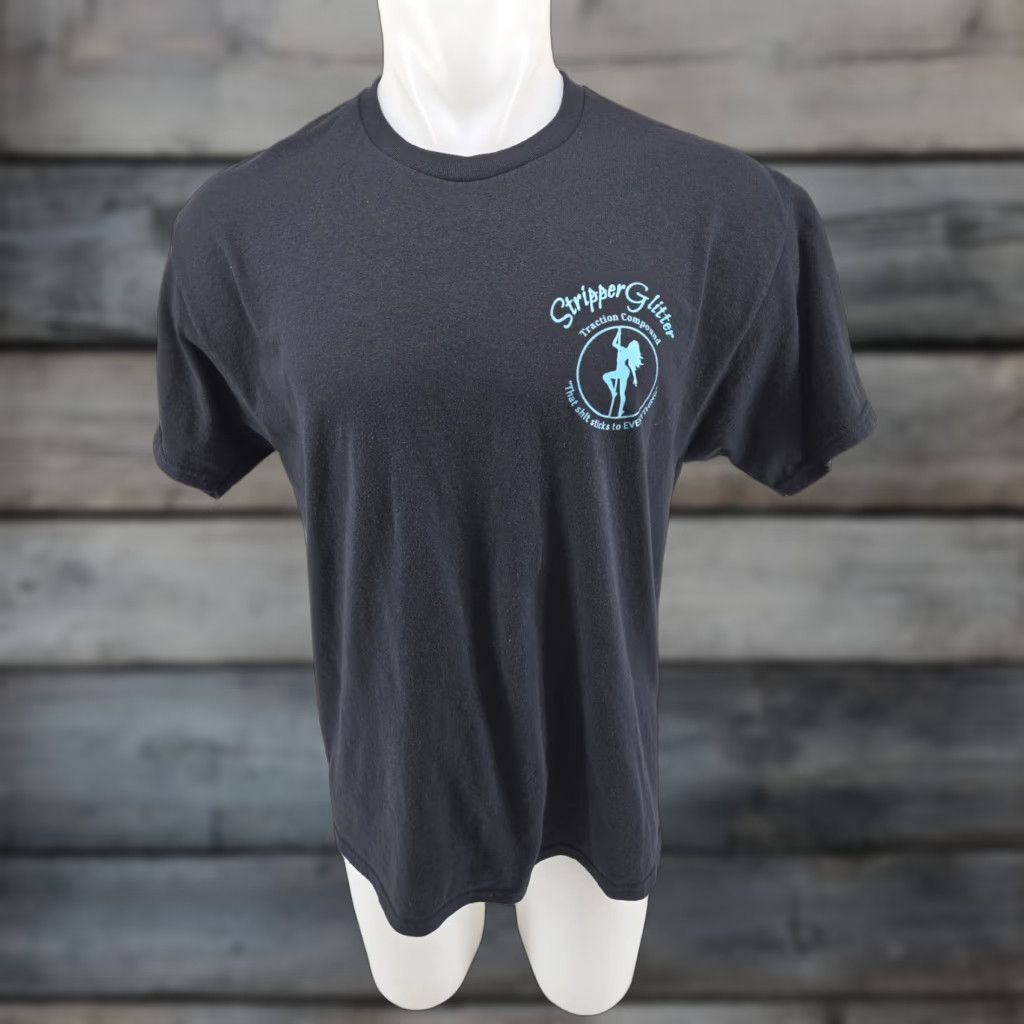 Jerzees Stripper Glitter Traction Compound T Shirt Hot Rod Racing Size Large Size US L / EU 52-54 / 3 - 1 Thumbnail
