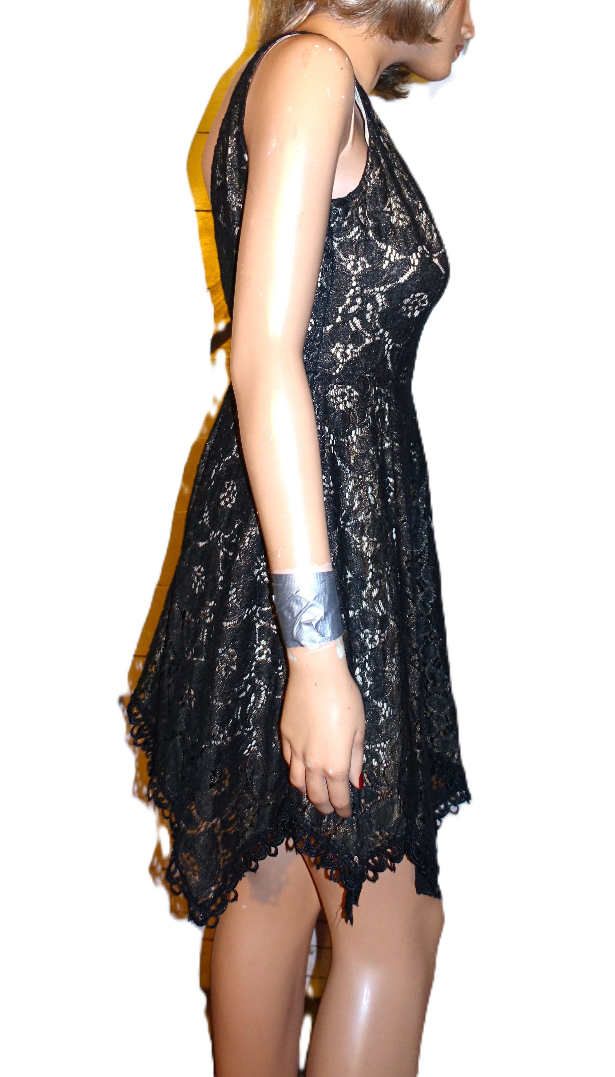 Other Ark & Co. Black Gold Metallic Lace Dress S Size S / US 4 / IT 40 - 7 Thumbnail