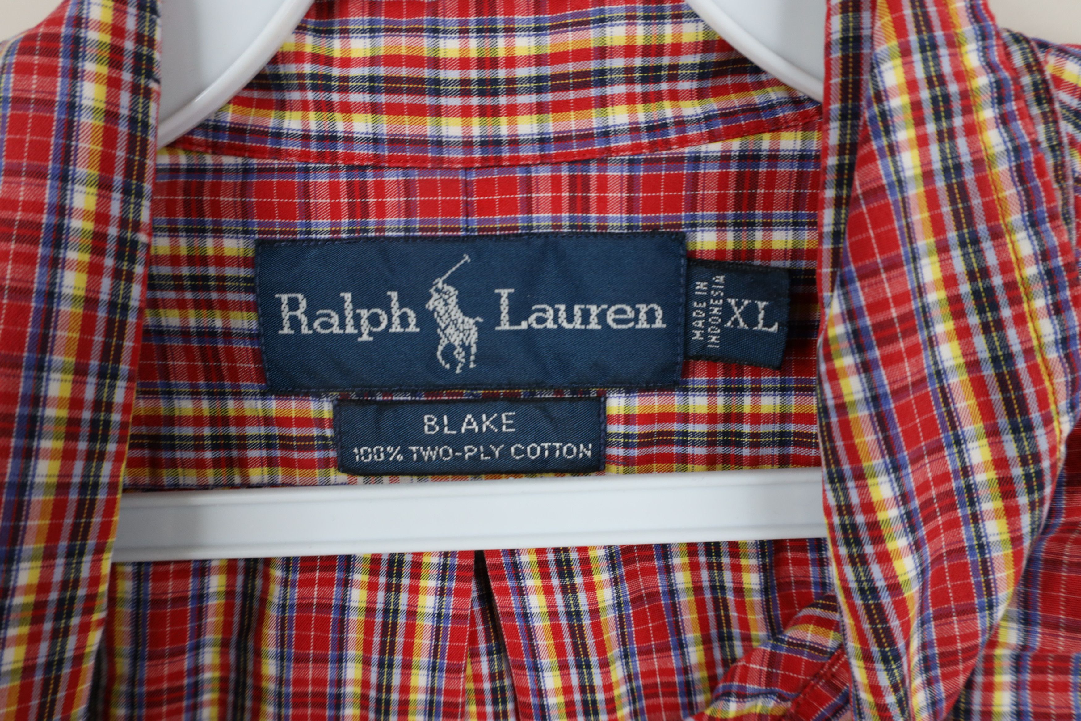Ralph Lauren × Vintage Vintage 90s Ralph Lauren Rainbow Plaid Button Down Shirt Size US XL / EU 56 / 4 - 6 Thumbnail