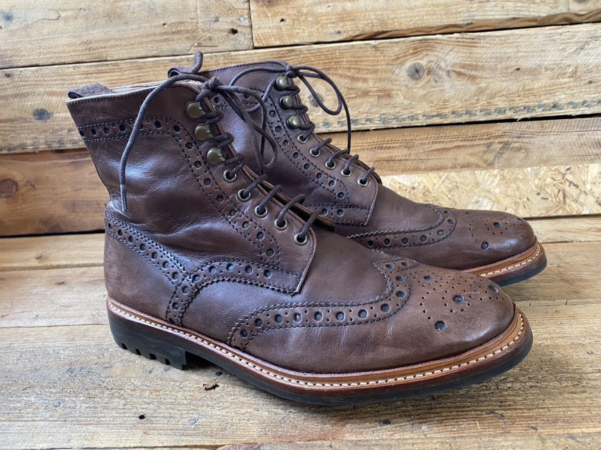 Grenson Grenson brown leather brouges boots uk sz 9 G Us 10 Size US 10 / EU 43 - 11 Thumbnail