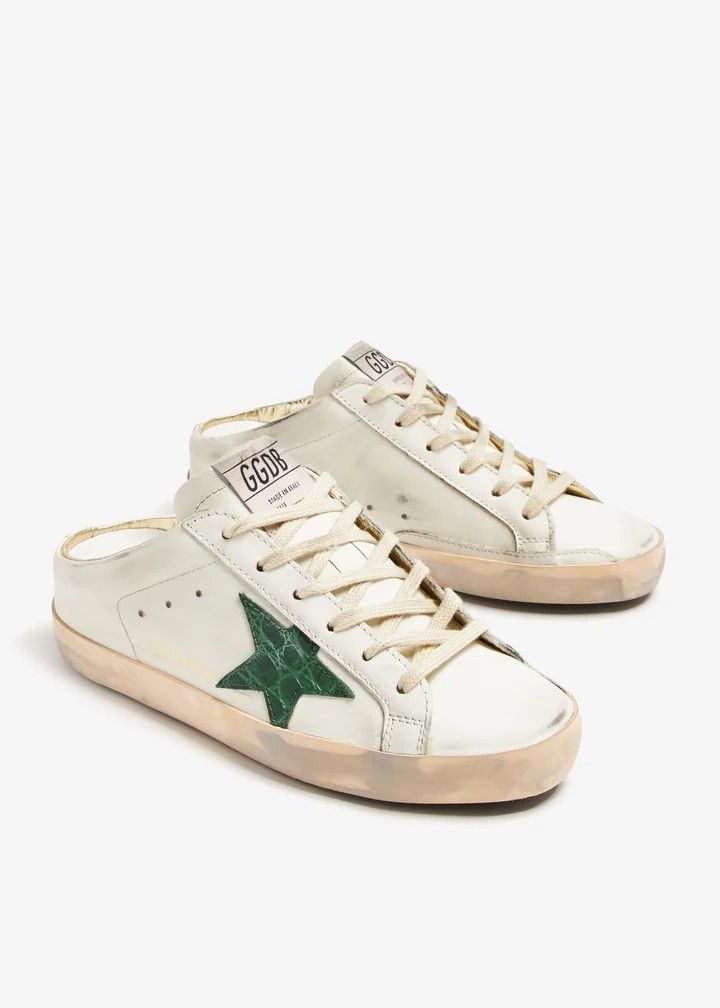 Golden Goose o1bcso1str0725 Super-Star Sabot Sneakers in White Size US 5 / IT 35 - 3 Thumbnail