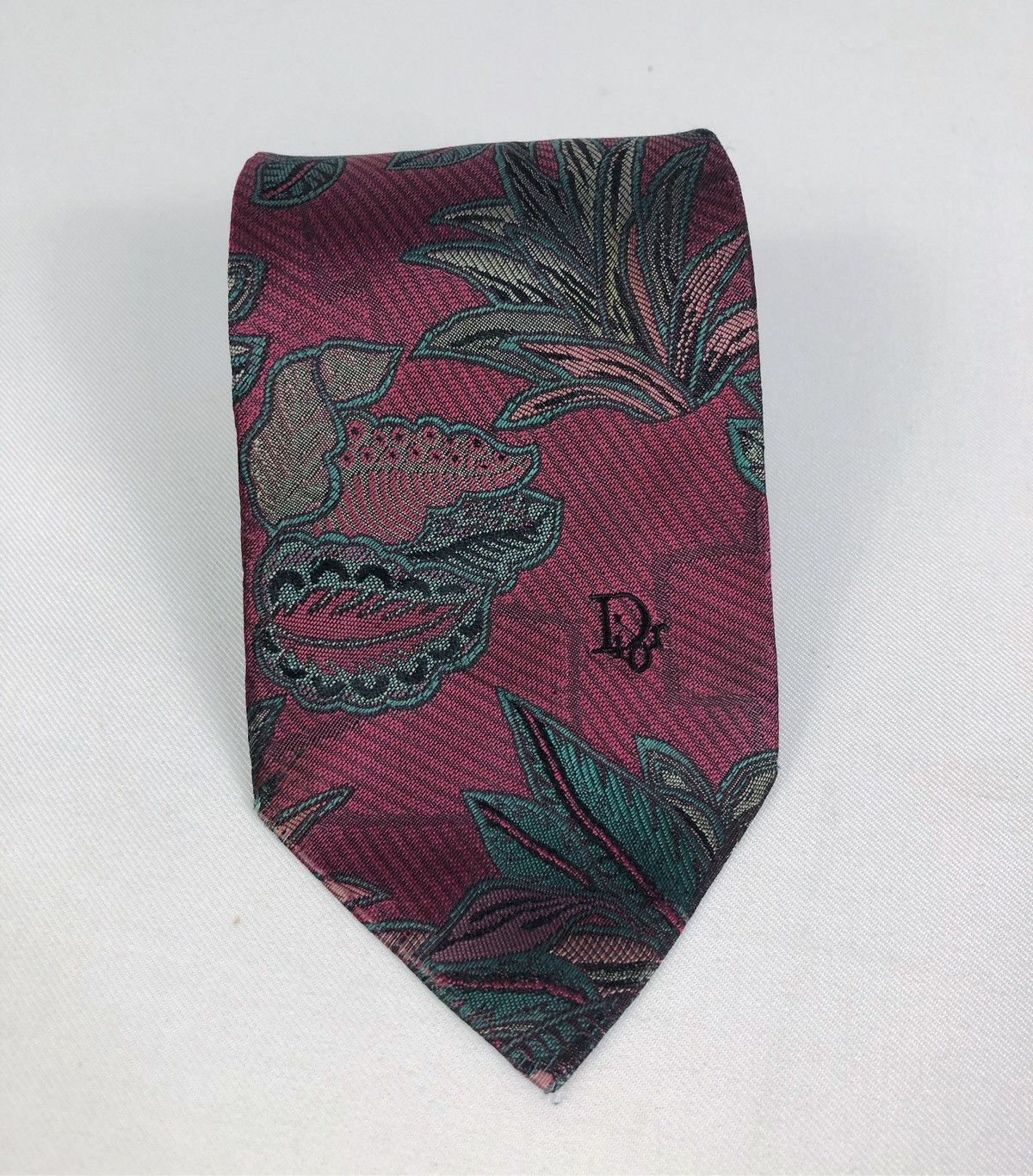 Christian Dior Monsieur Rare Vintage Christian Dior Monsieur Flora Silk Tie Size ONE SIZE - 1 Thumbnail