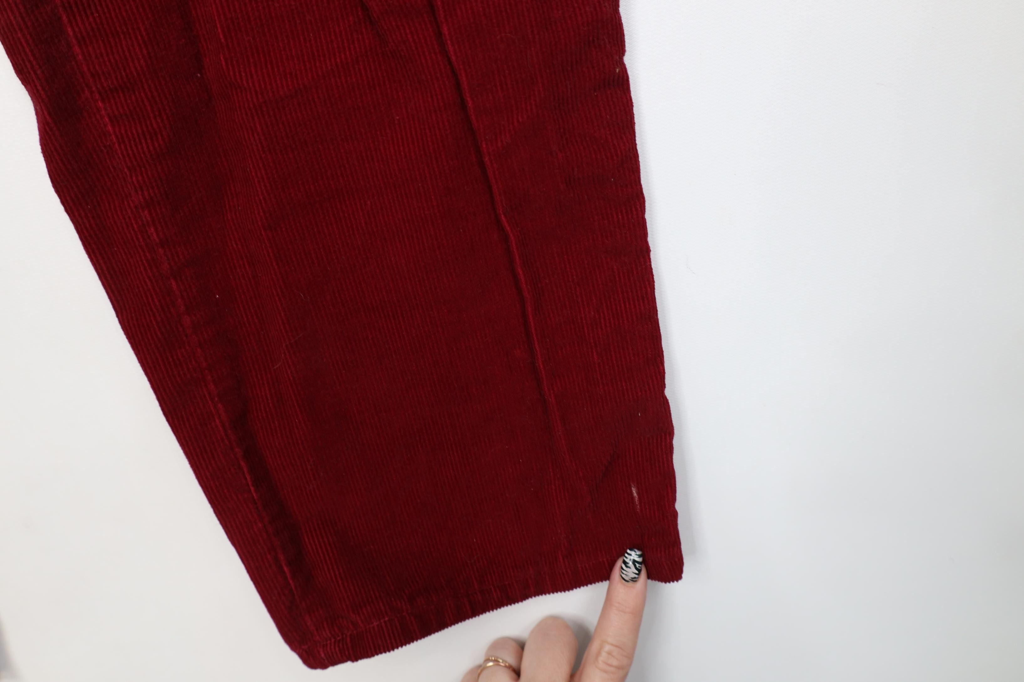 Vintage Vintage 70s 80s Streetwear Corduroy Chino Pants Red USA Size 34" / US 12 / IT 48 - 5 Thumbnail