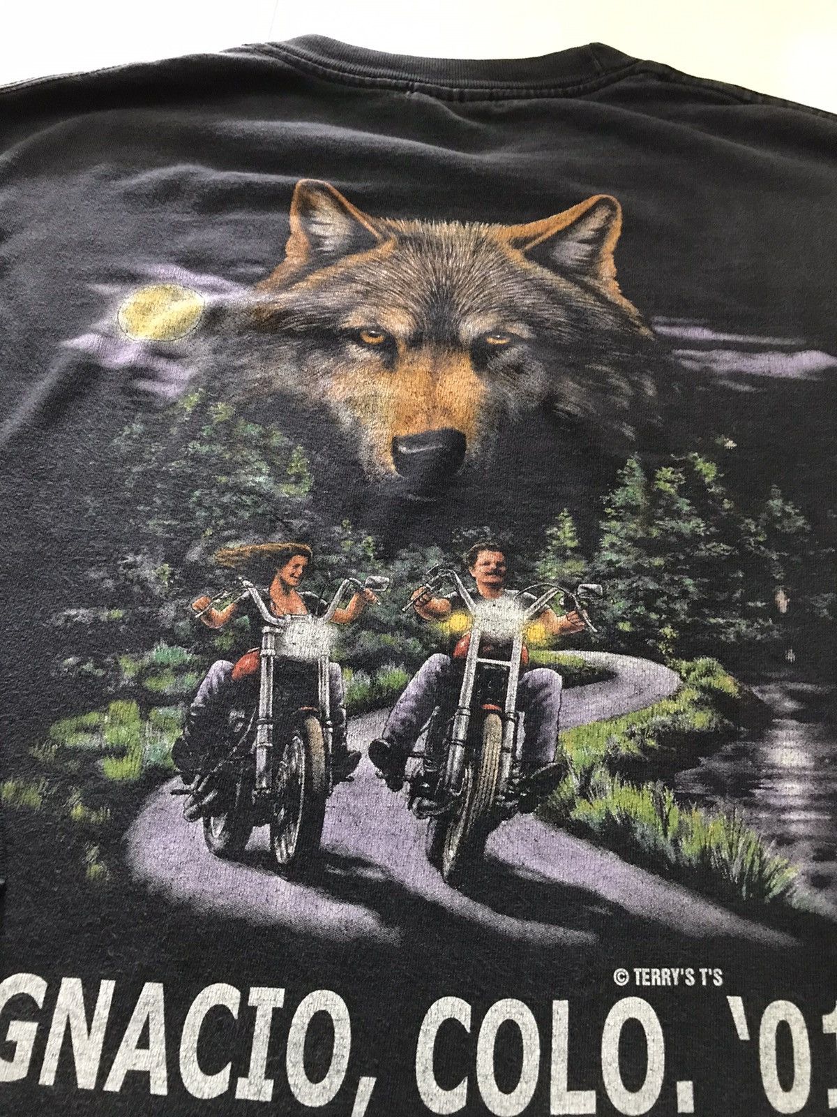 Harley Davidson × Vintage × West Coast Choppers Vintage Iron Horse Rally Terry’s Biker T-Shirt Size US L / EU 52-54 / 3 - 7 Thumbnail