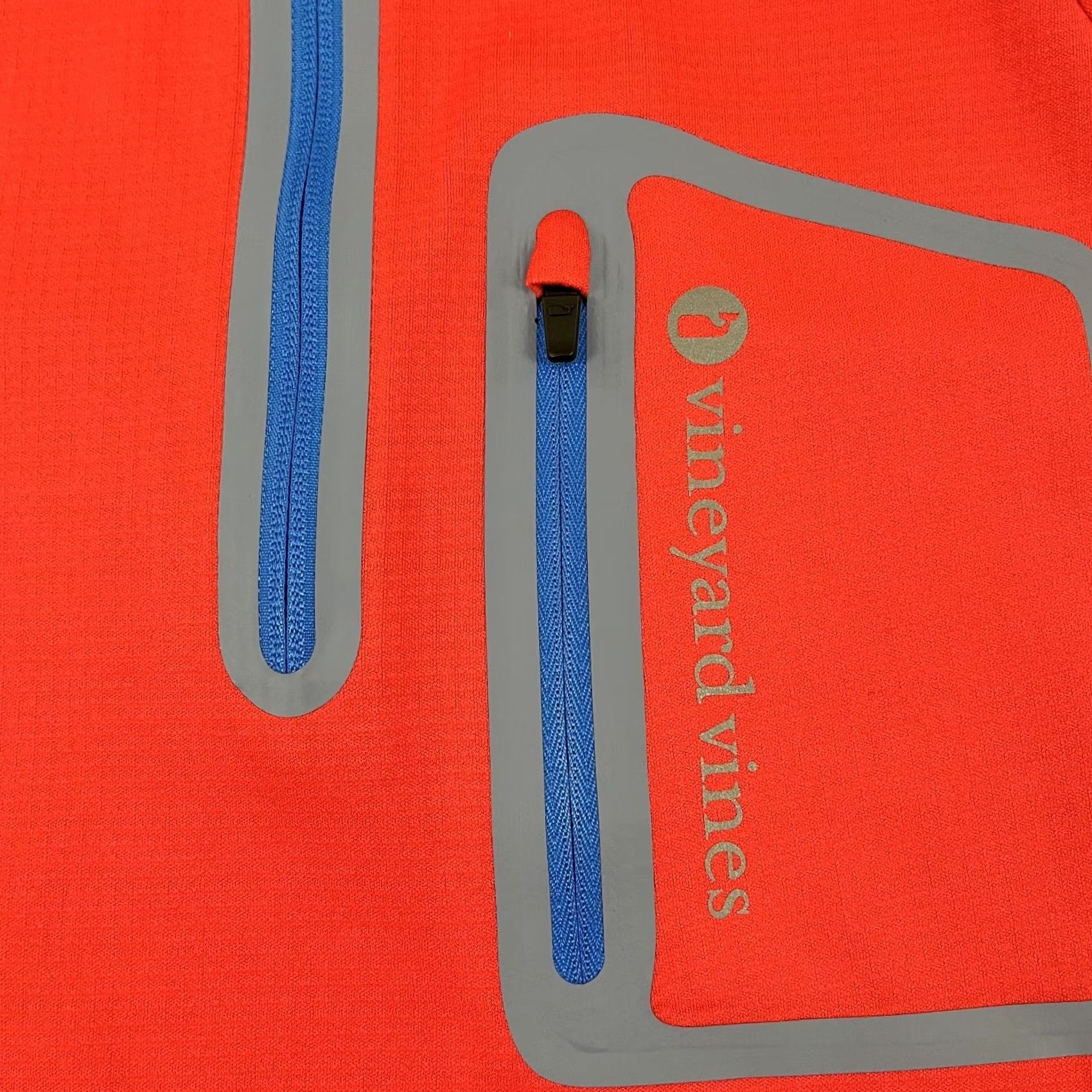 Vineyard Vines Vineyard Vines Pullover Shirt Mens Large Neon Red Orange Quarter Zip Performance Golf Size US L / EU 52-54 / 3 - 2 Thumbnail