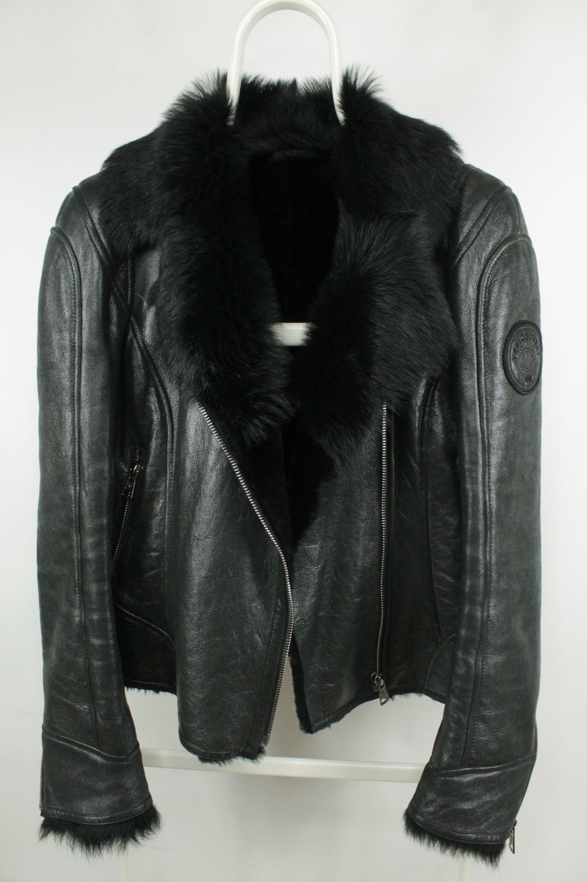 Other Ventcouvert Black Shearling Biker Jacket Women's Size L / US 10 / IT 46 - 6 Thumbnail