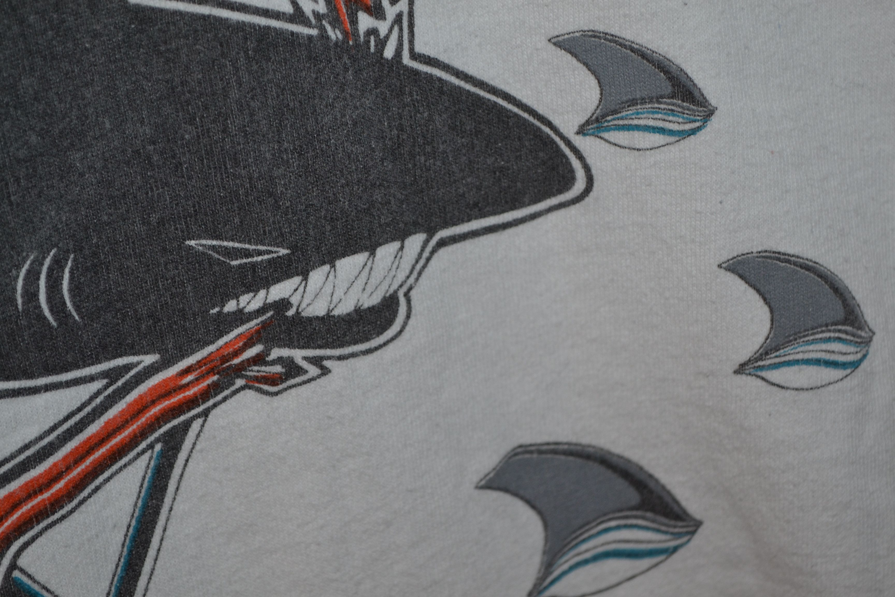 Vintage San Jose Sharks 1991-1992 season t shirt X Size US XL / EU 56 / 4 - 5 Thumbnail