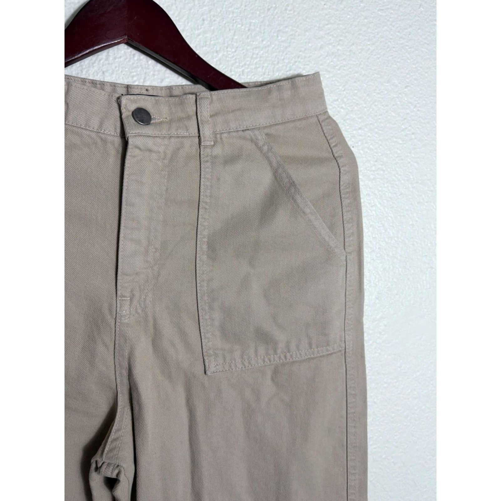 PrettyLittleThing PRETTYLITTLETHING Pants Women 4P Petite Beige Cargo Baggy Wide-Leg Size 27" / US 4 / IT 40 - 6 Thumbnail