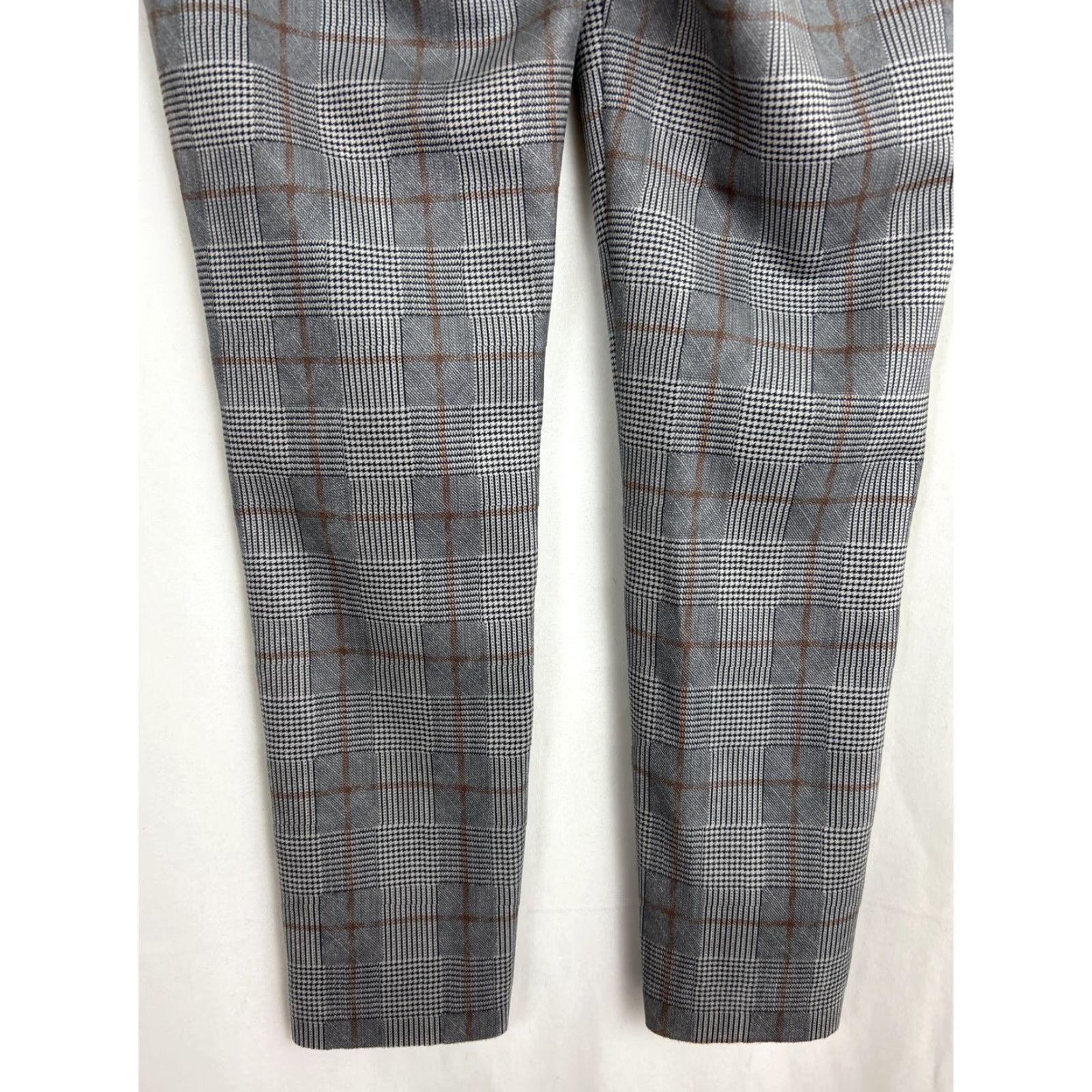 Zara Zara Pants Women S Gray Plaid Tartan Checkered Elastic High Stretch Trouser Style Dress Pants Size 28" / US 6 / IT 42 - 6 Thumbnail