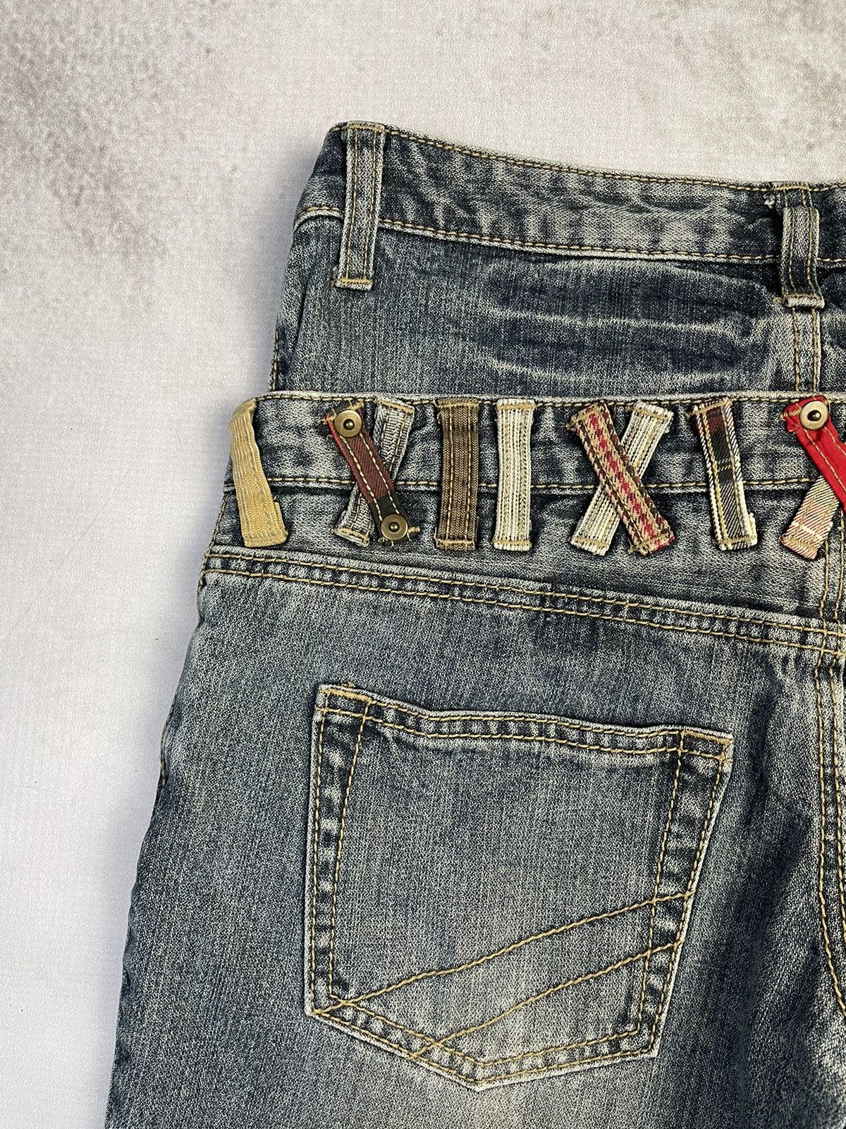 If Six Was Nine Y2k J-Honey Double Waist Denim Jorts Size US 27 - 8 Thumbnail