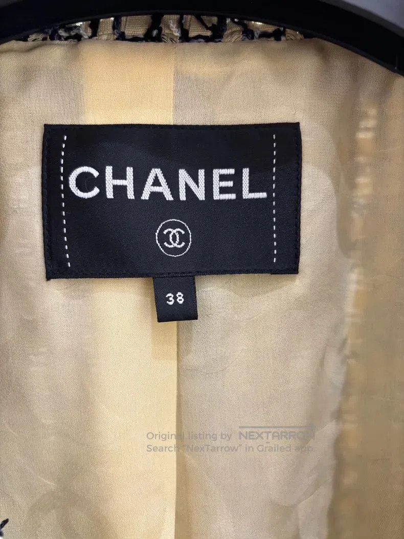 Chanel Chanel Woven tweed yellow plaid coat Size XS / US 0-2 / IT 36-38 - 3 Thumbnail