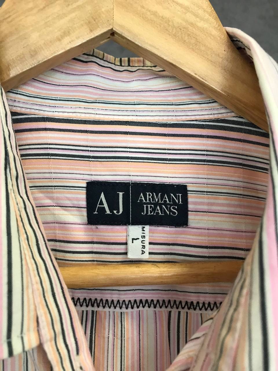 Armani Armani Jeans vintage crazy striped shirt Size US L / EU 52-54 / 3 - 3 Thumbnail