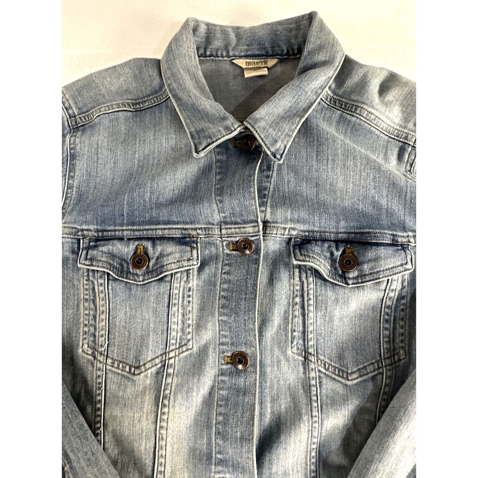 CO Duluth Denim Jacket Womens Medium Blue Button Front Workwear Shirt Size M / US 6-8 / IT 42-44 - 3 Thumbnail