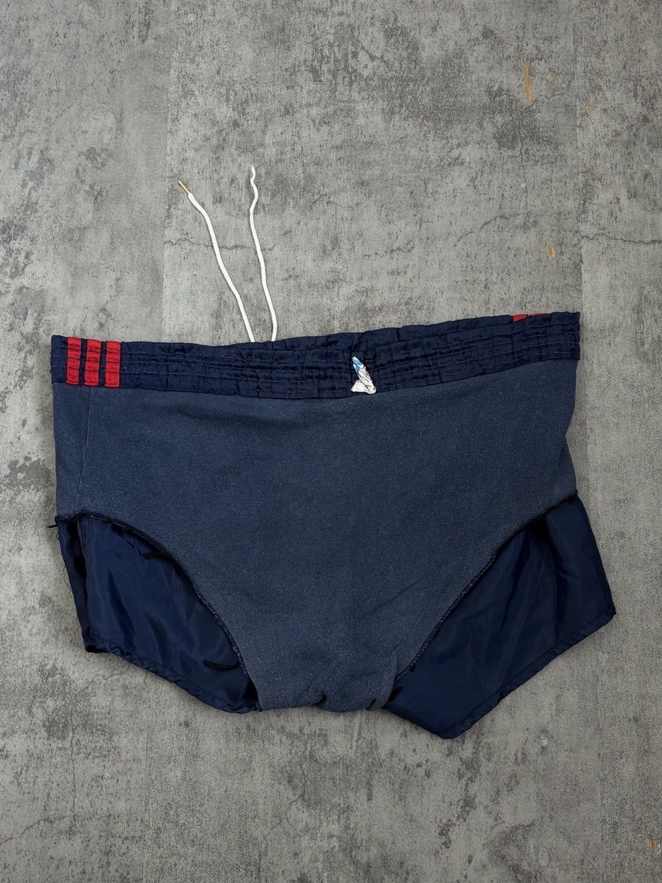 Adidas Vintage 1980's Adidas West Germany Nylon Shorts Blue Size US 36 / EU 52 - 13 Thumbnail
