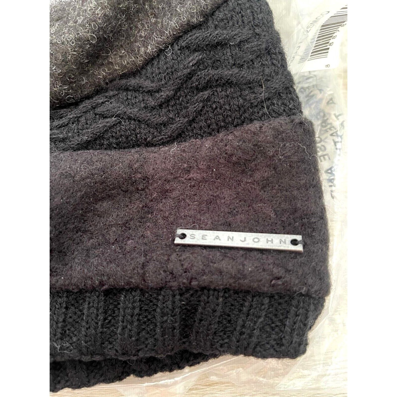 Sean John Sean John Mixed Media Wool Pom Stripe Beanie Macys Exclusive Size ONE SIZE - 2 Thumbnail