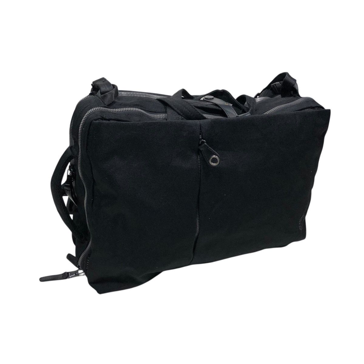 Japanese Brand 📌Rich Black Vintage Multi Use Back Pack Cordura Fabric Size ONE SIZE - 4 Thumbnail